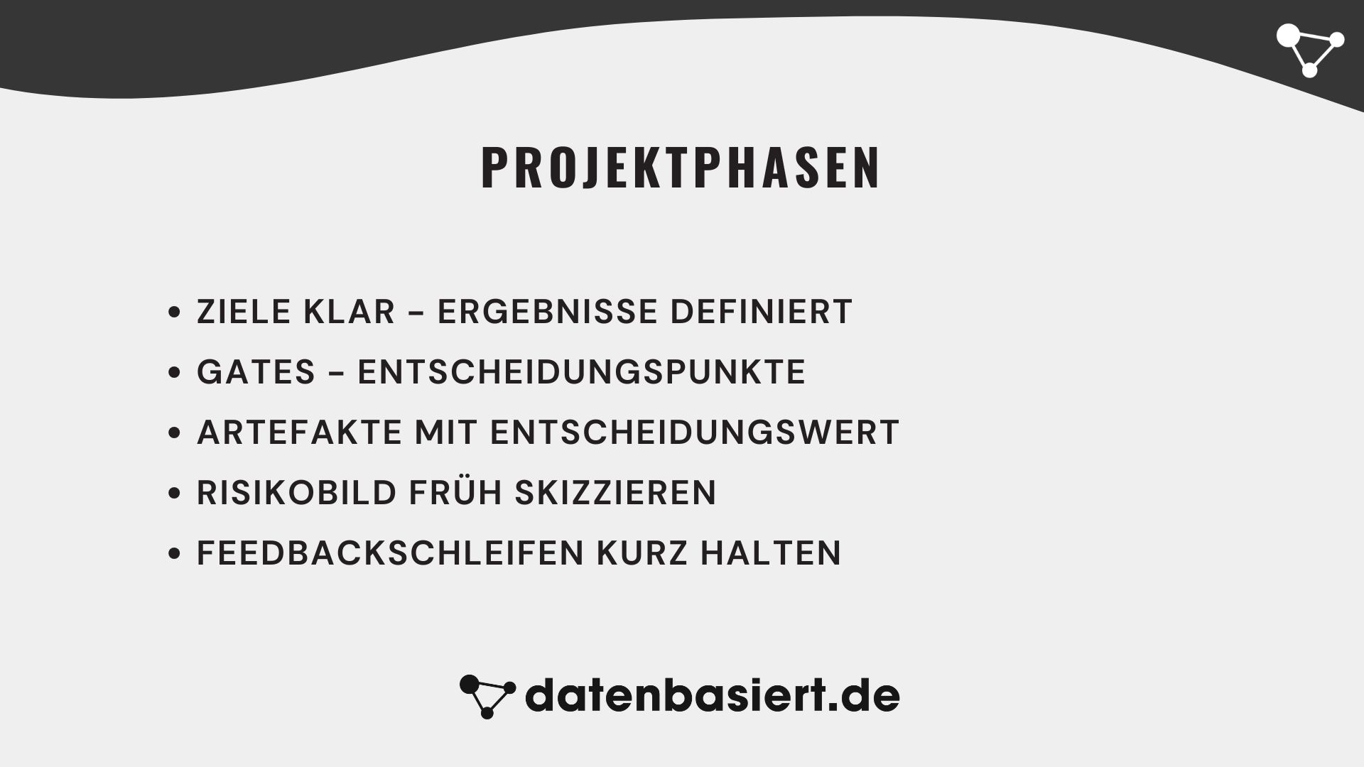 datenbasiert.de Projektphasen - Definition