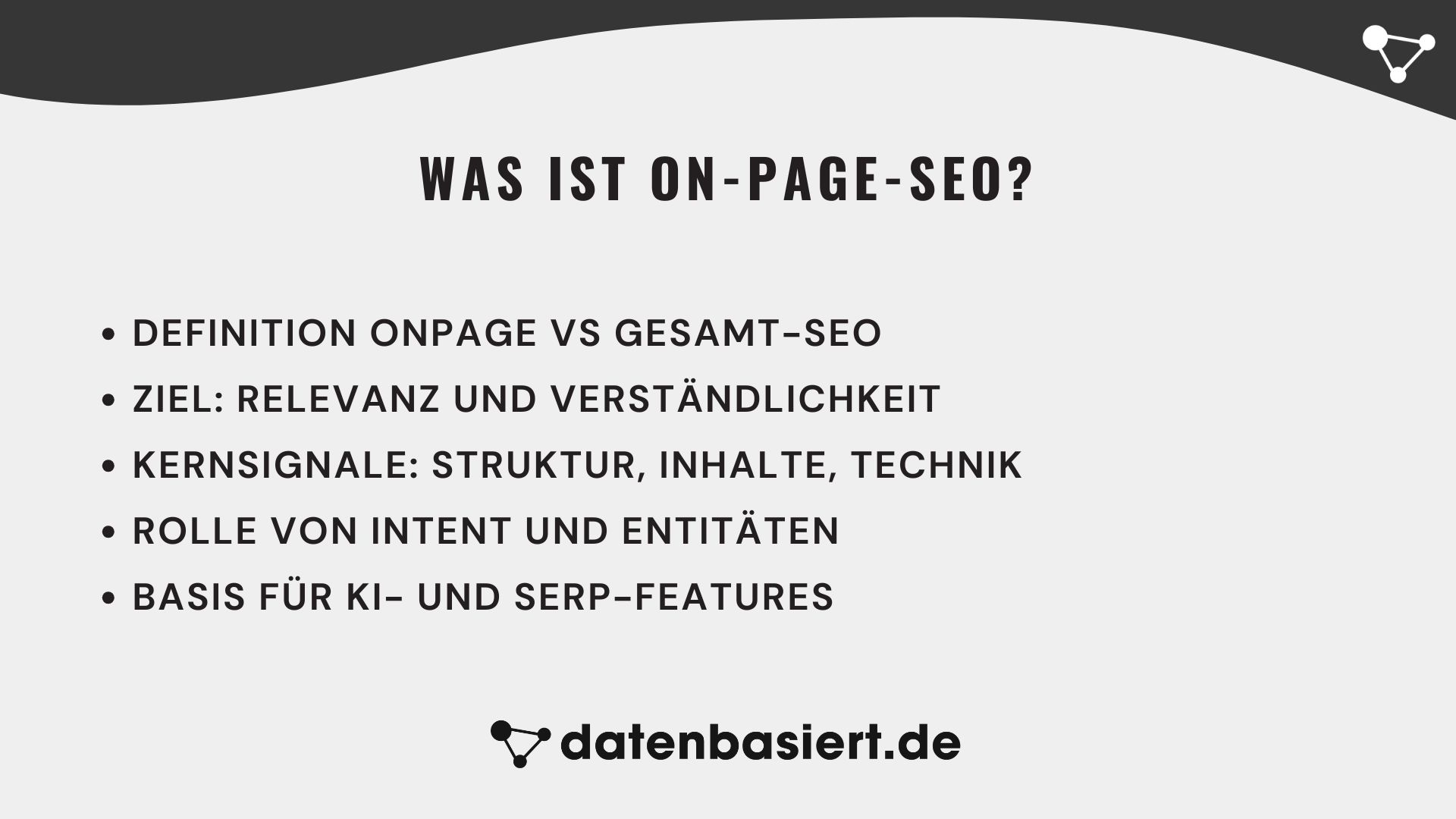 datenbasiert.de Was ist On-Page-SEO?