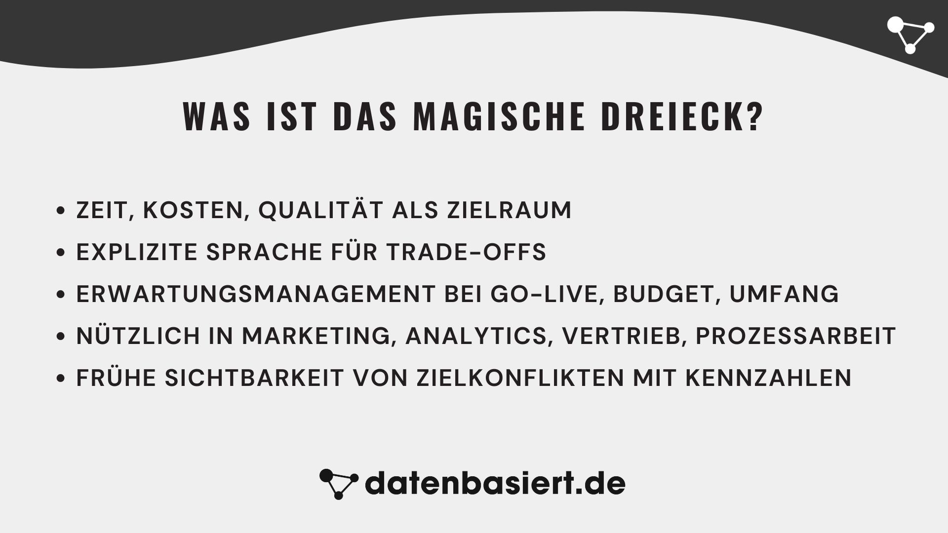 datenbasiert.de Was ist das magische Dreieck
