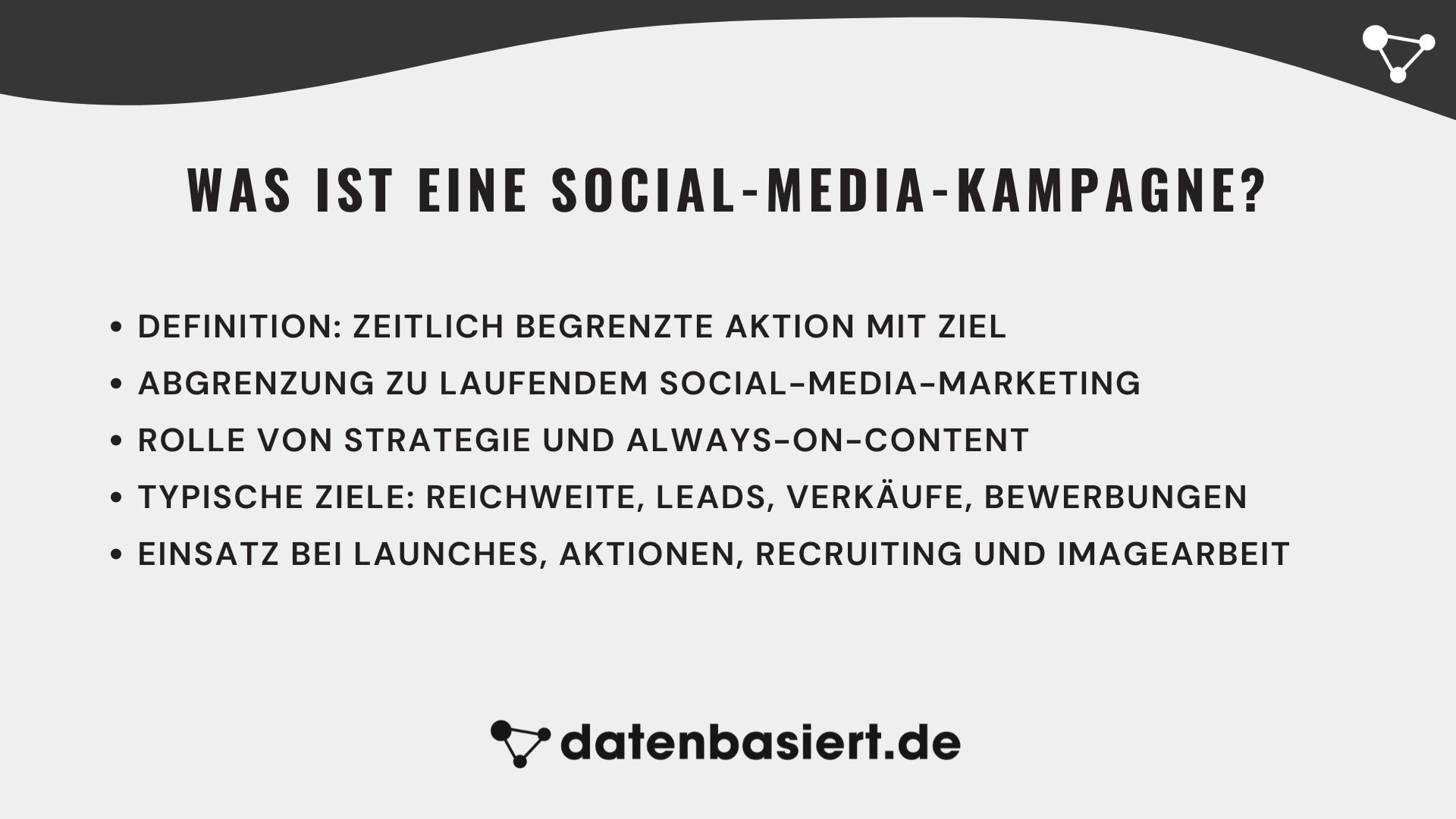 datenbasiert.de Was ist eine Social-Media-Kampagne?