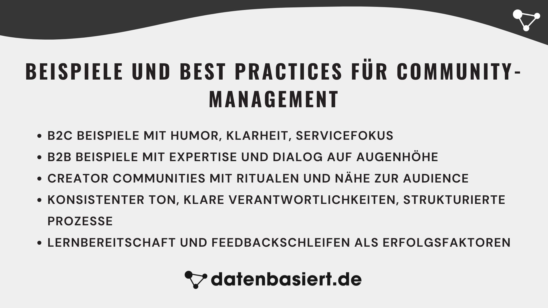 datenbasiert.de Beispiele und Best Practices für Community-Management