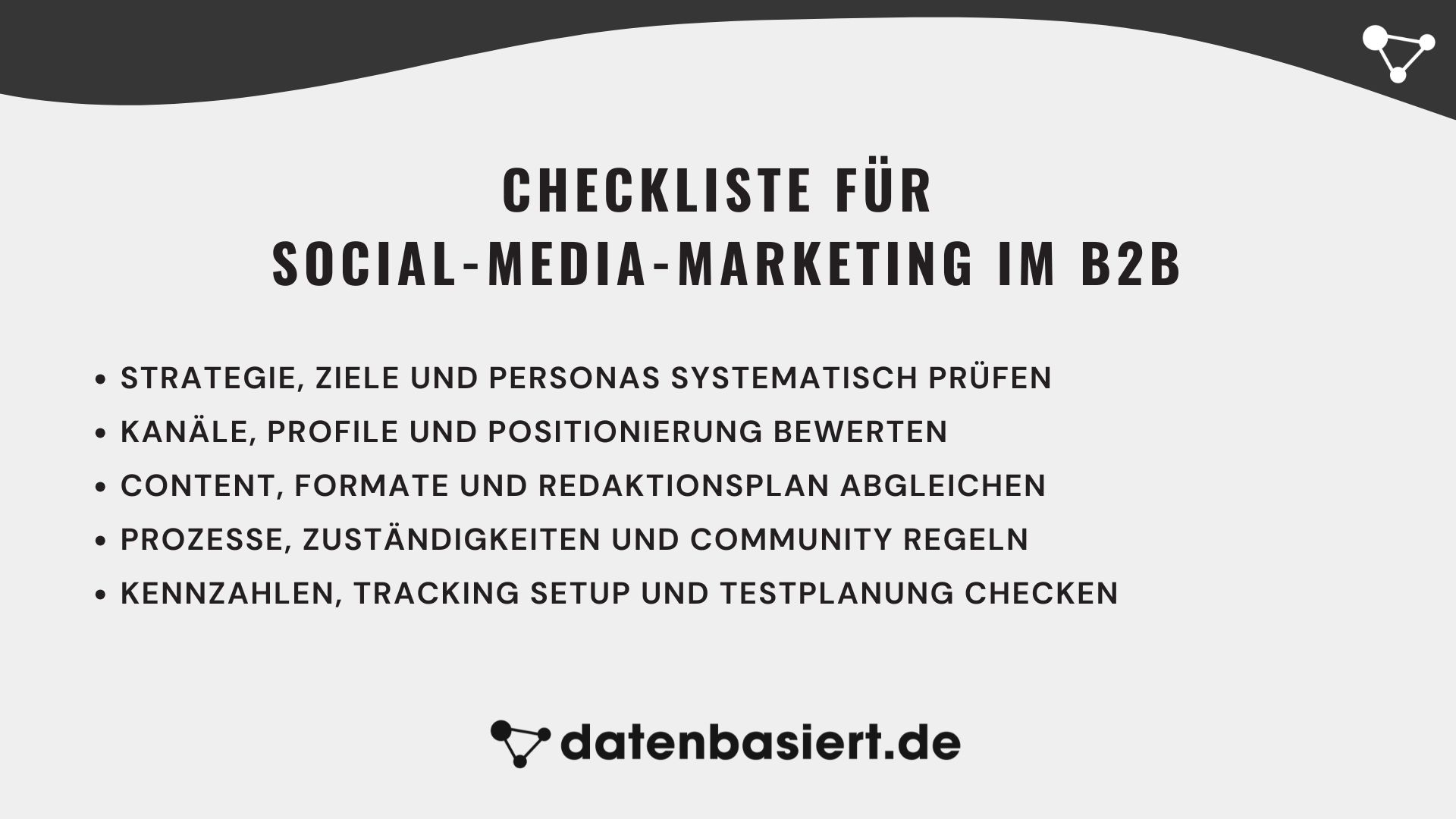 Checkliste für Social-Media-Marketing im B2B