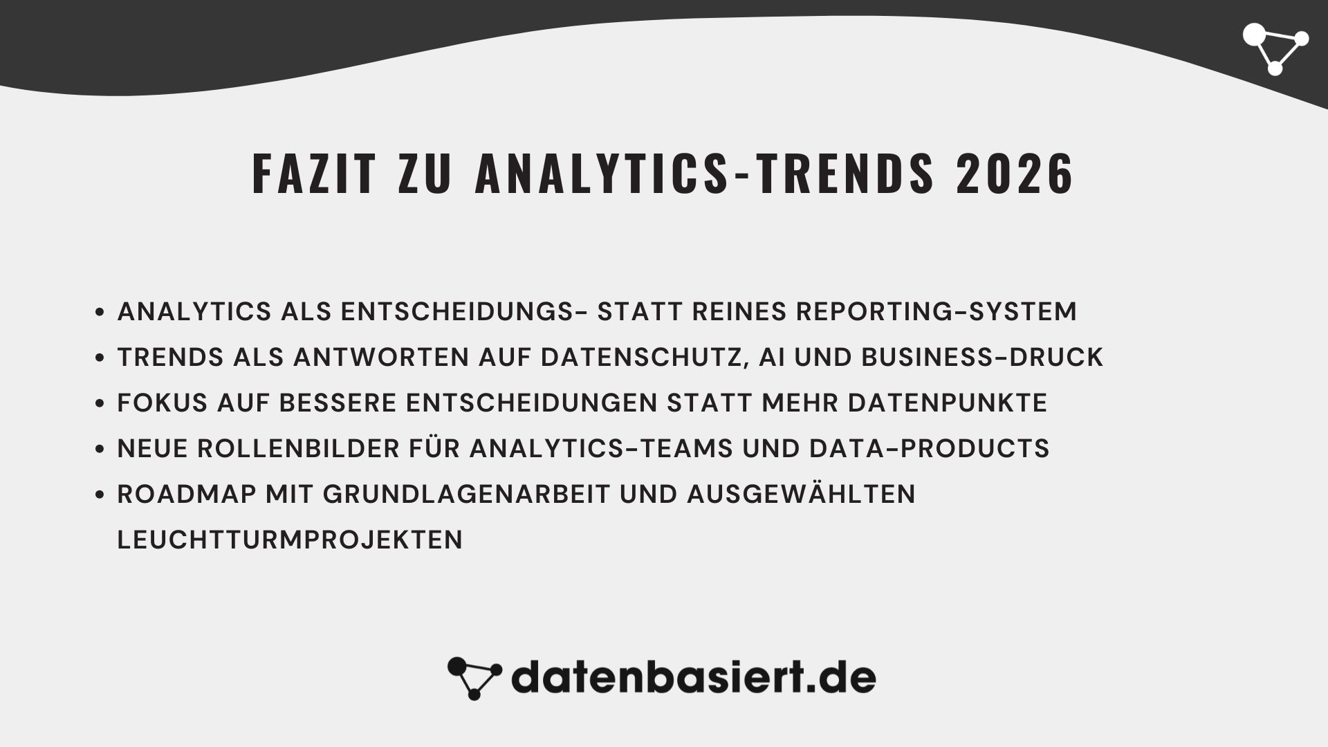 Fazit zu Analytics-Trends 2026