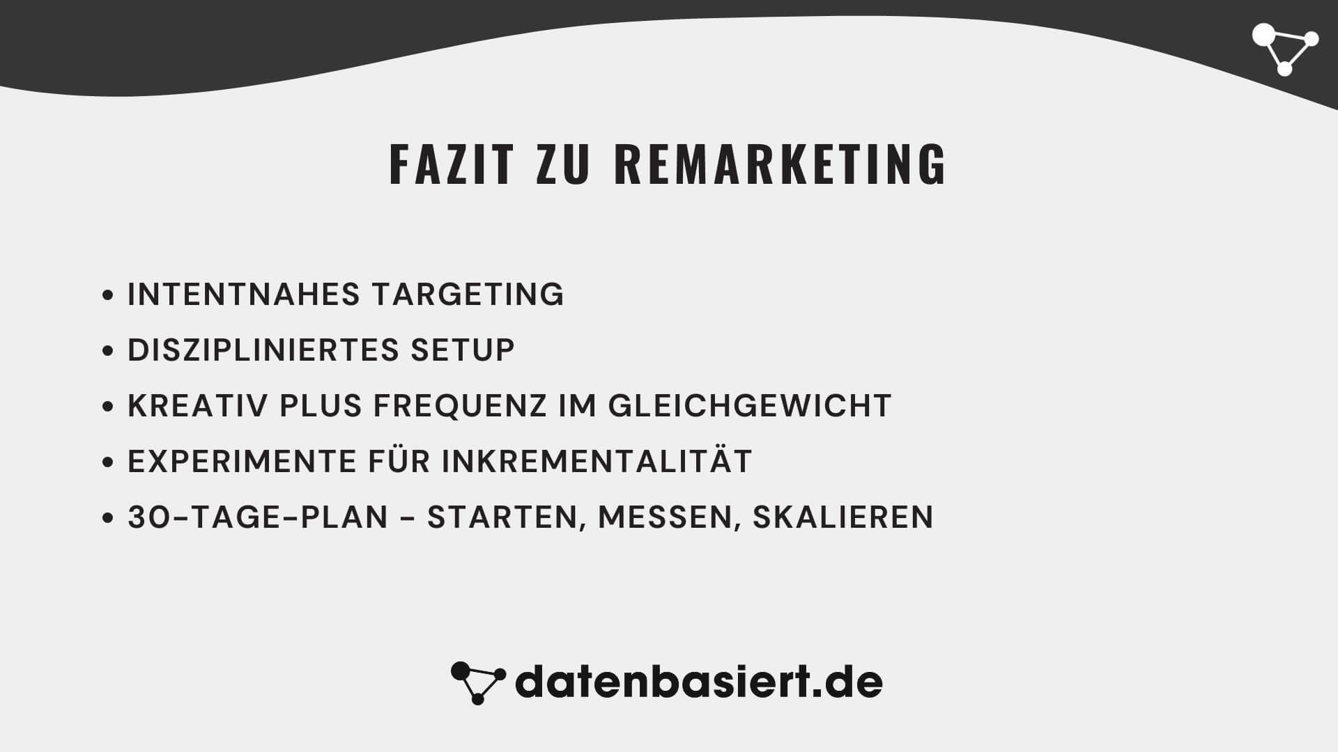 Fazit zu Remarketing