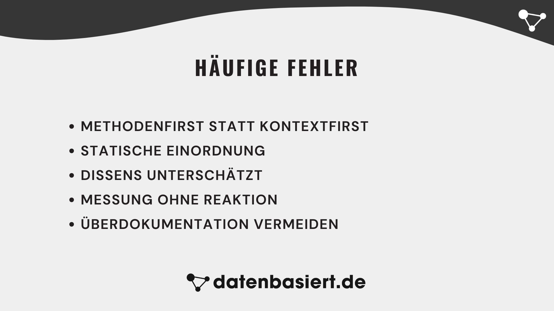 datenbasiert.de Häufige Fehler Stacey-Matrix
