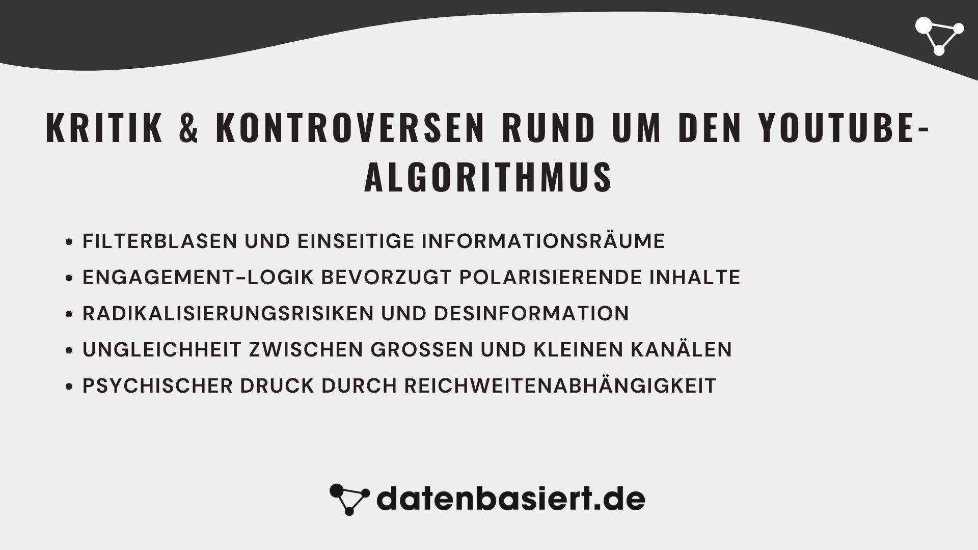 datenbasiert.de Kritik & Kontroversen rund um den YouTube-Algorithmus