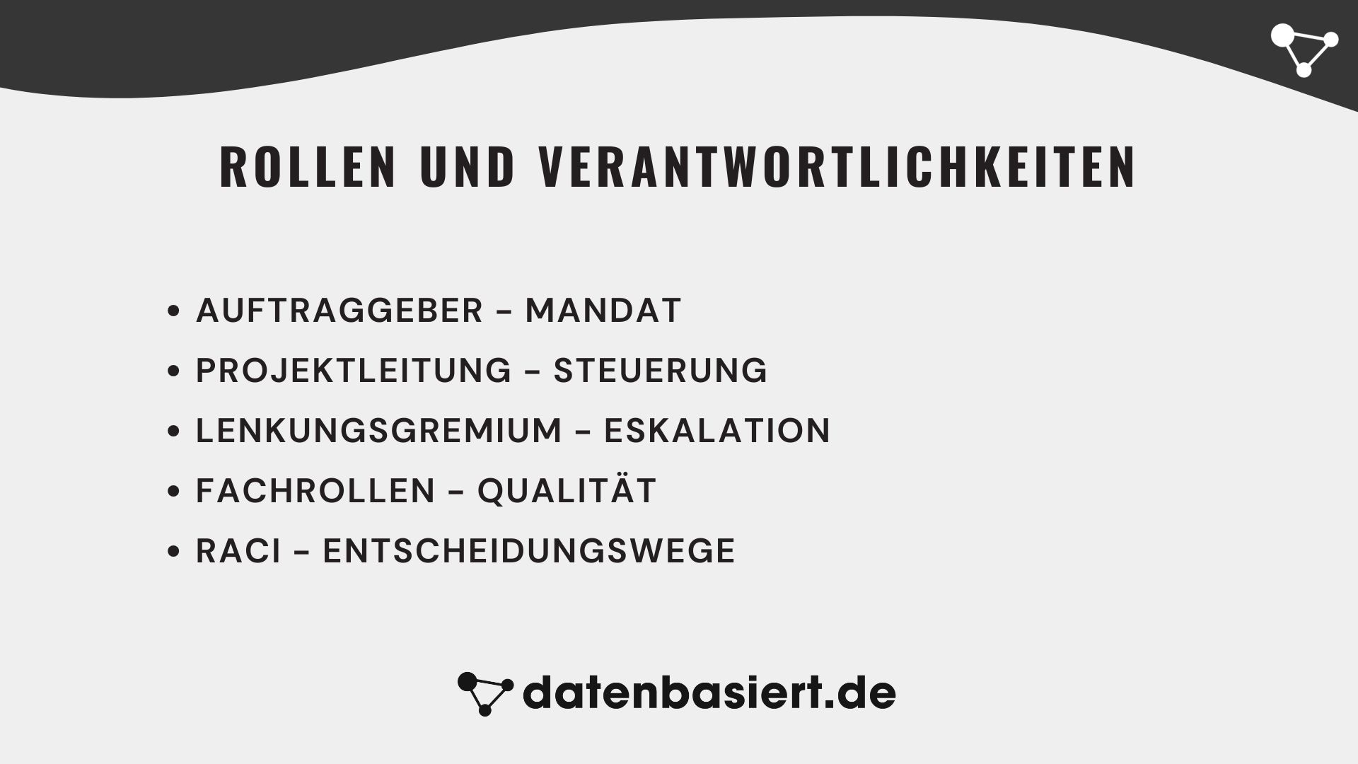 datenbasiert.de Rollen und Verantwortlichkeiten