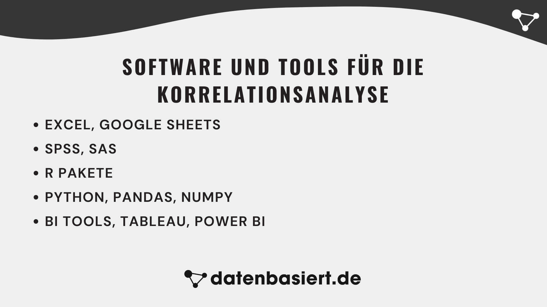 Software und Tools für die Korrelationsanalyse