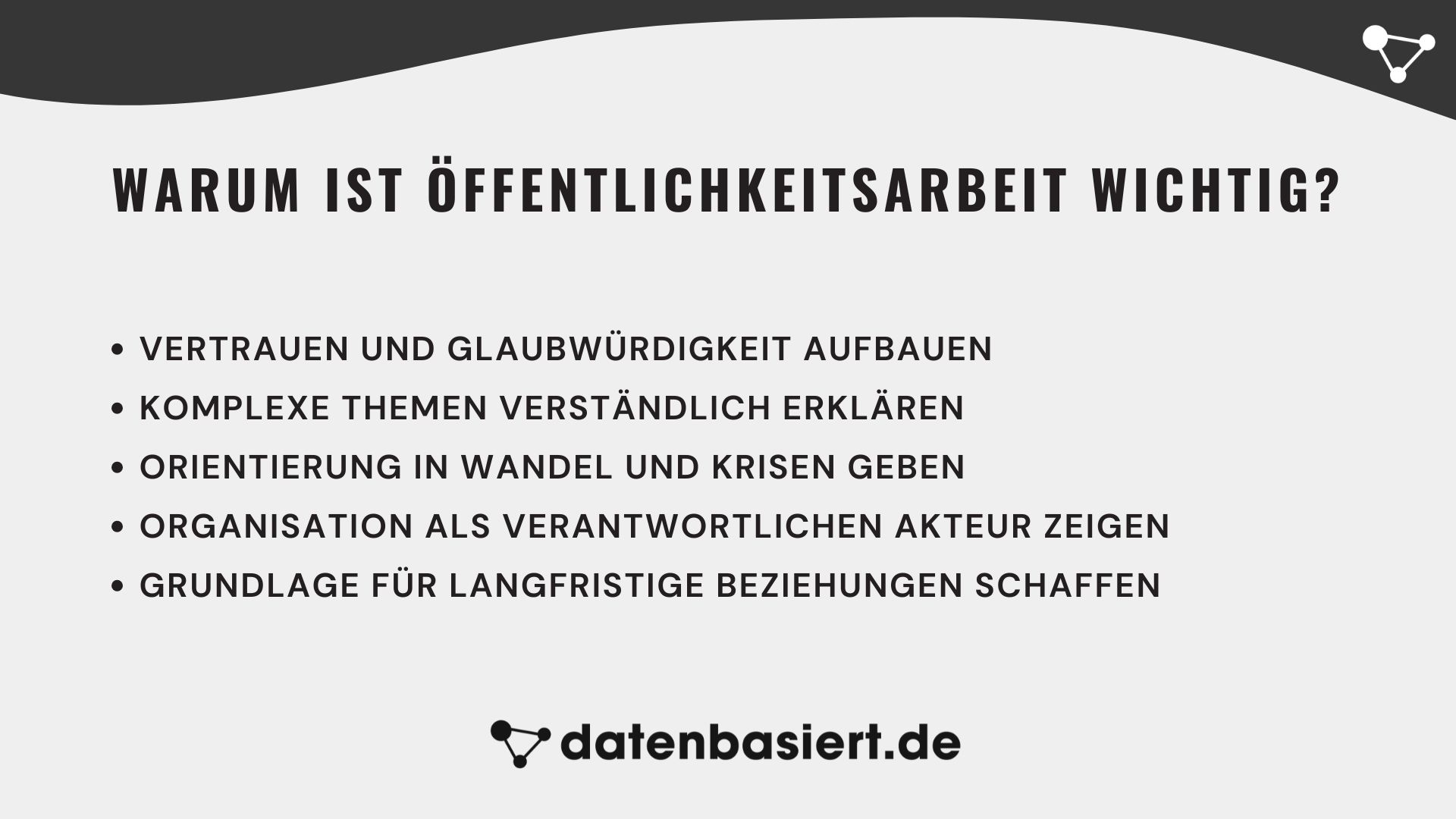 Warum ist Öffentlichkeitsarbeit wichtig