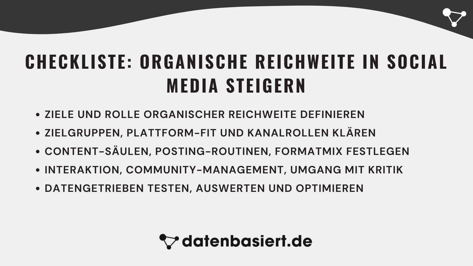 Checkliste: Organische Reichweite in Social Media steigern