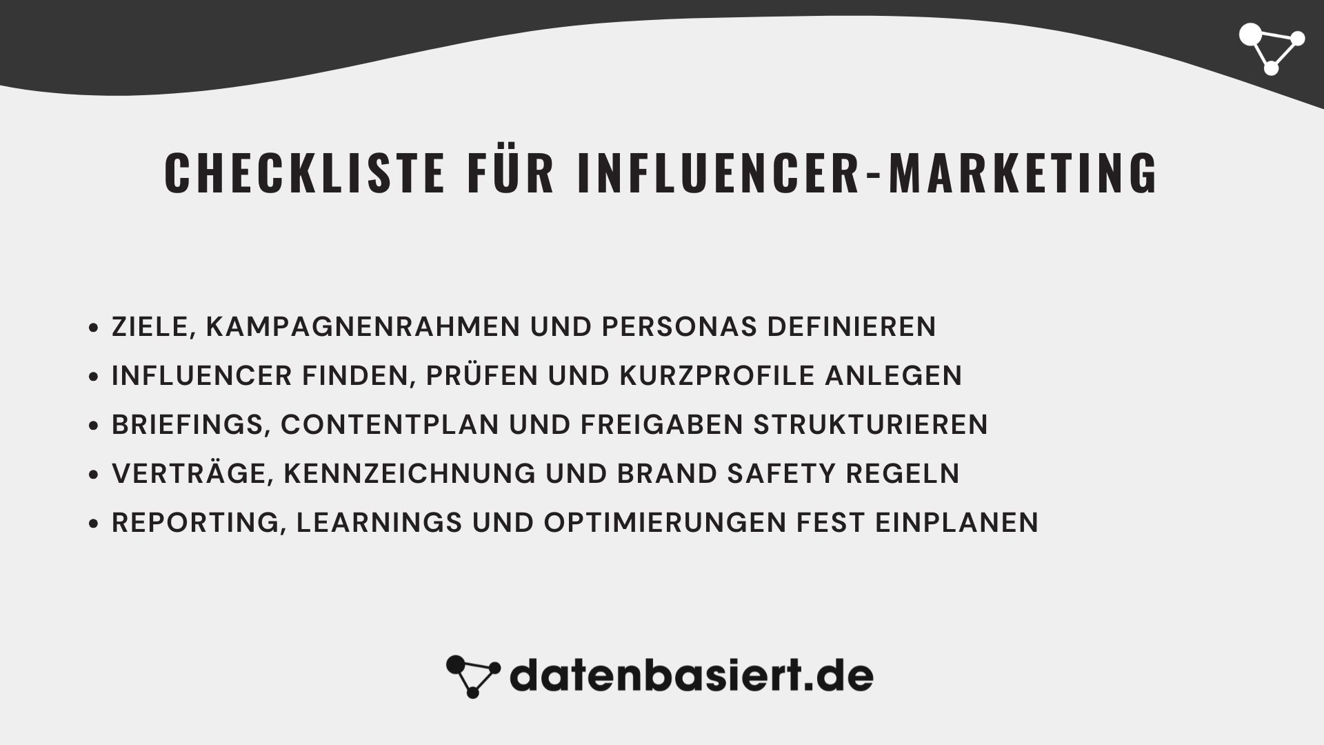 Checkliste für Influencer-Marketing
