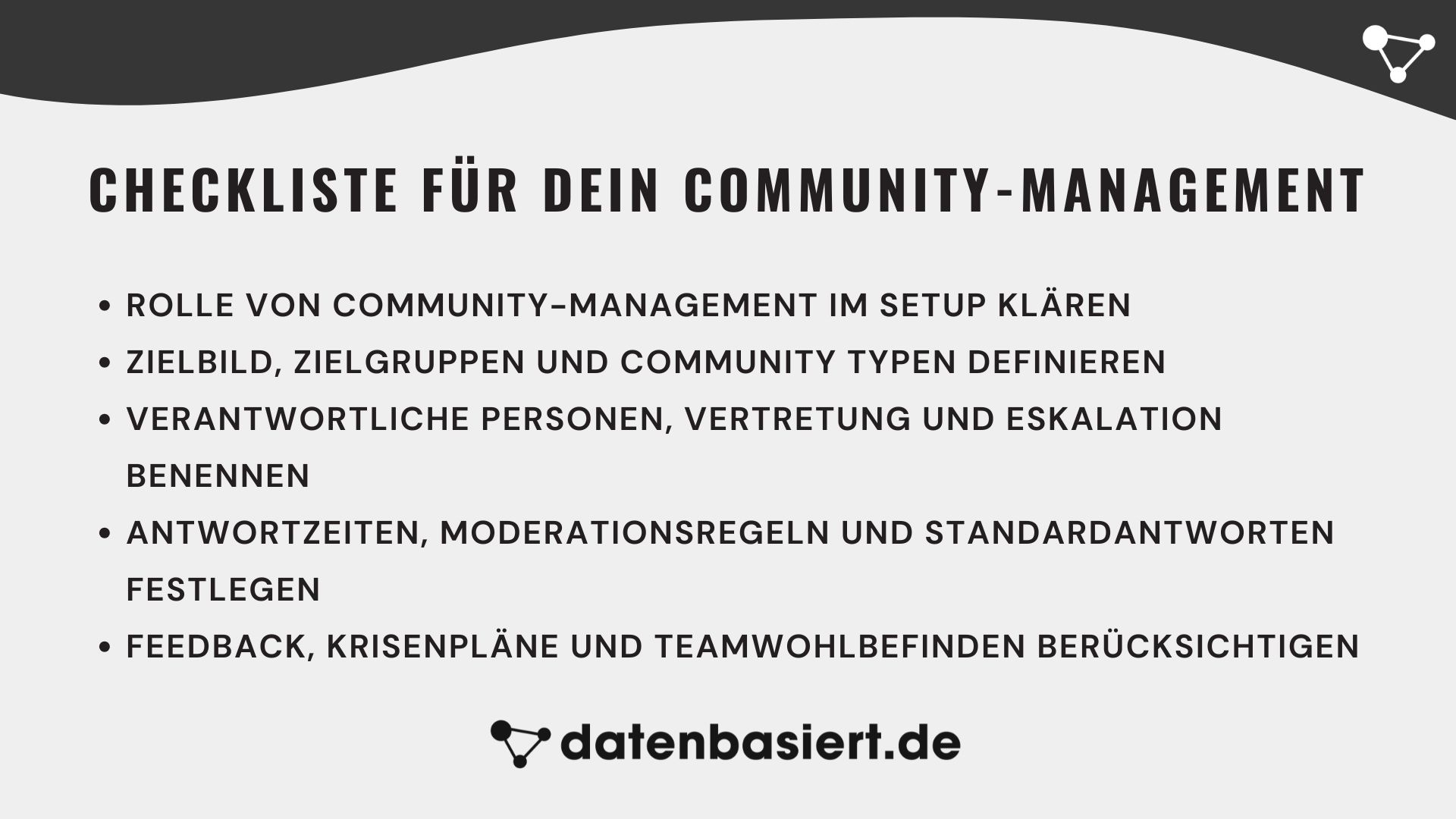 datenbasiert.de Checkliste für dein Community-Management