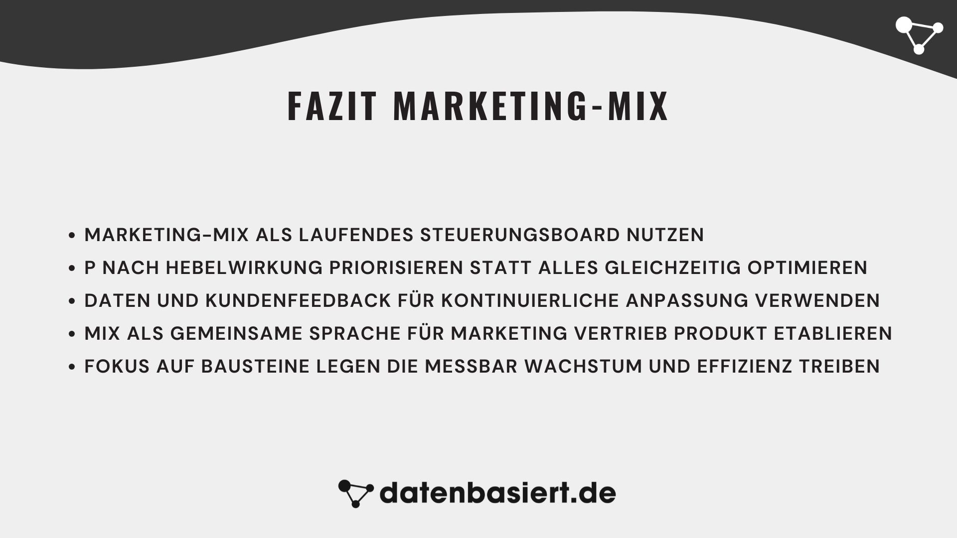 Fazit Marketing-Mix