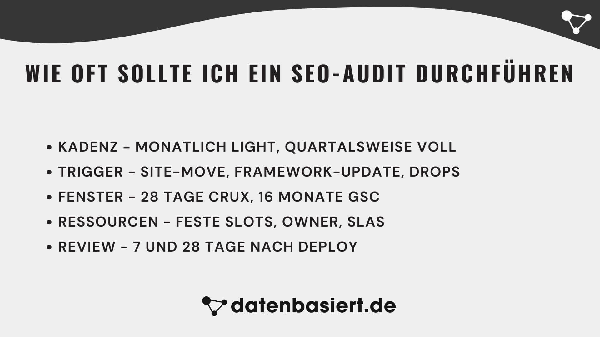 Wie oft sollte ich ein SEO-Audit durchführen