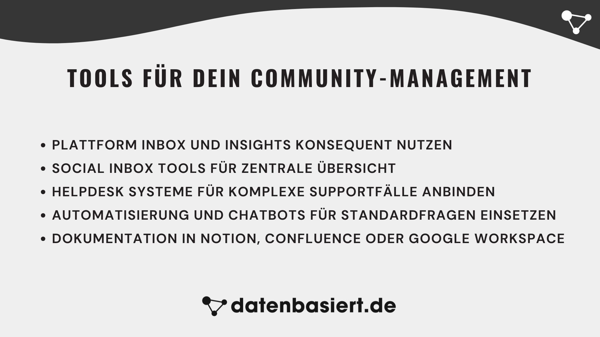 datenbasiert.de Tools für dein Community-Management