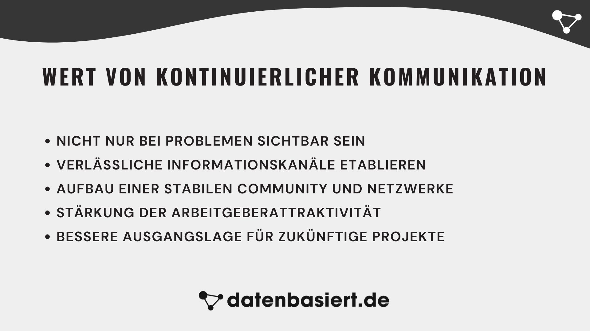 Wert von kontinuierlicher Kommunikation und Öffentlichkeitsarbeit