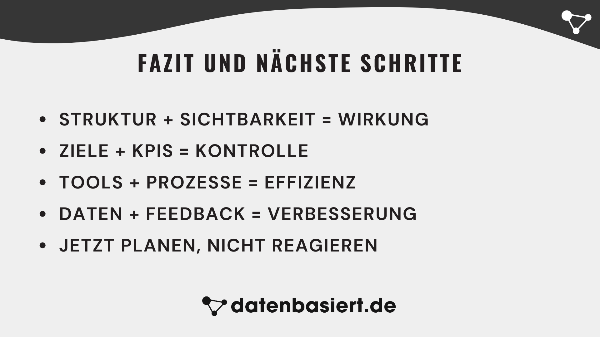 Fazit und nächste Schritte