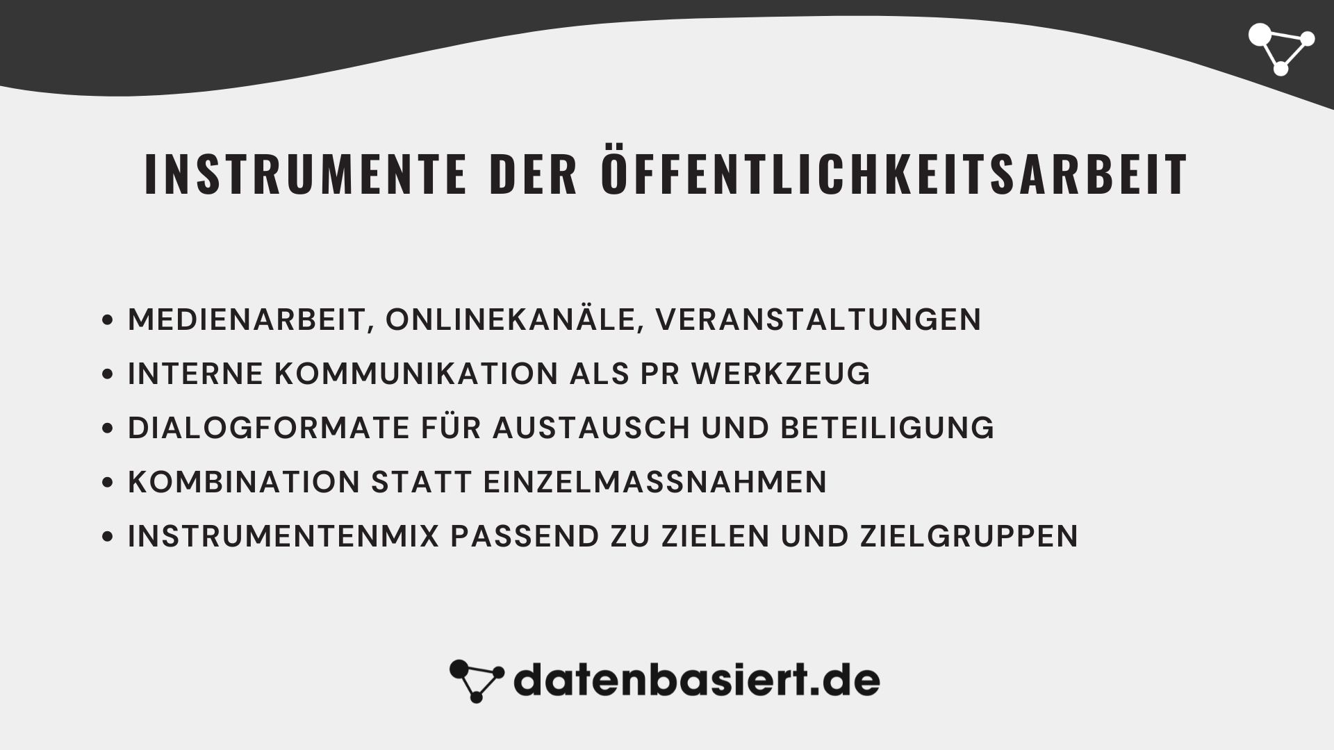 Instrumente der Öffentlichkeitsarbeit