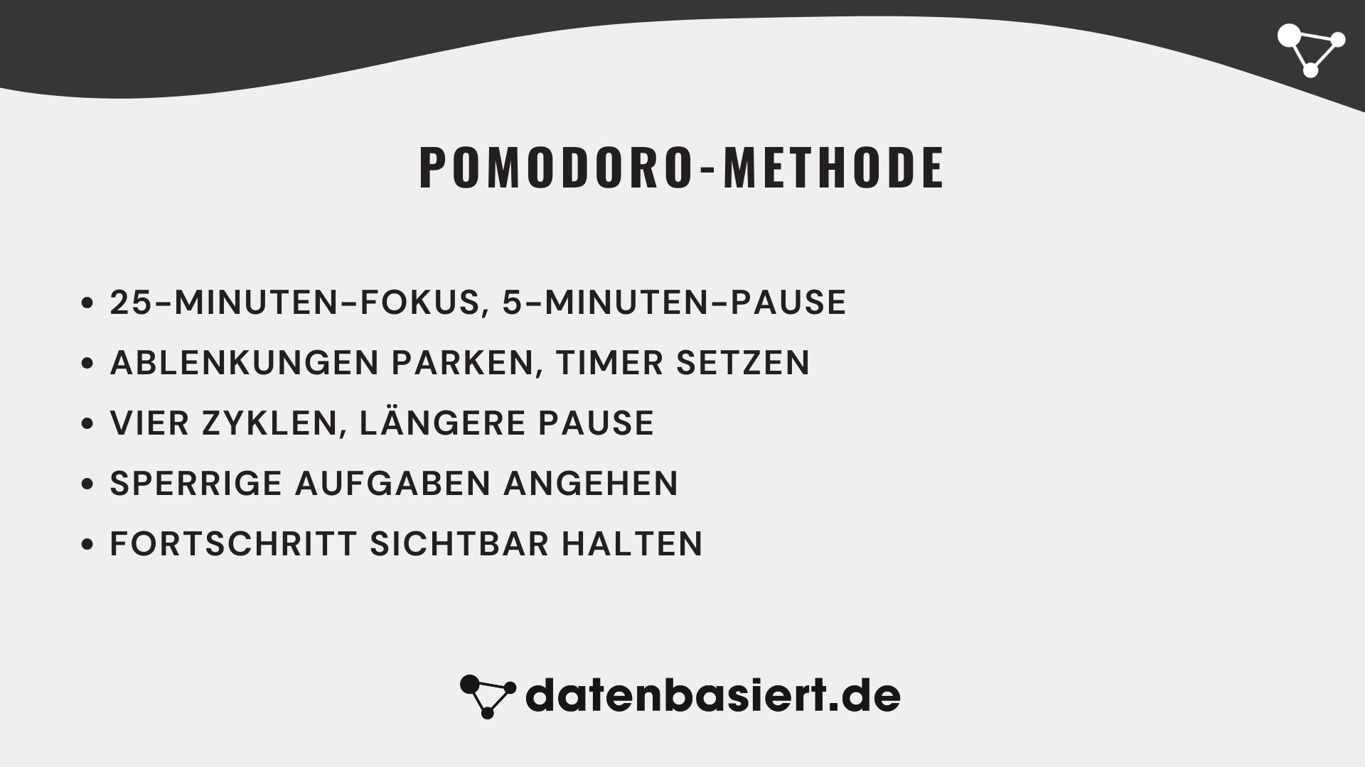 datenbasiert.de Pomodoro-Methode