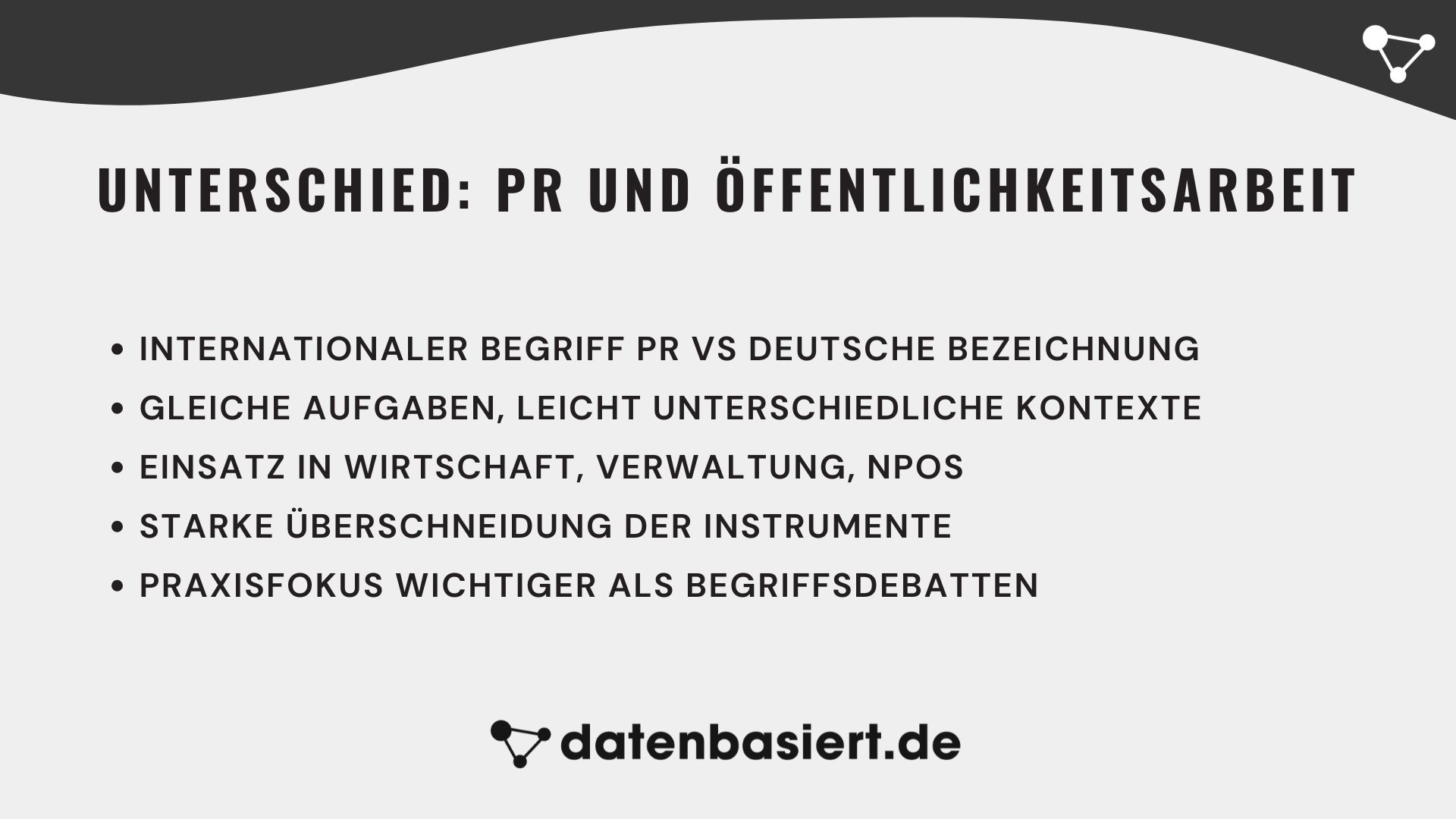 Unterschied PR und Öffentlichkeitsarbeit