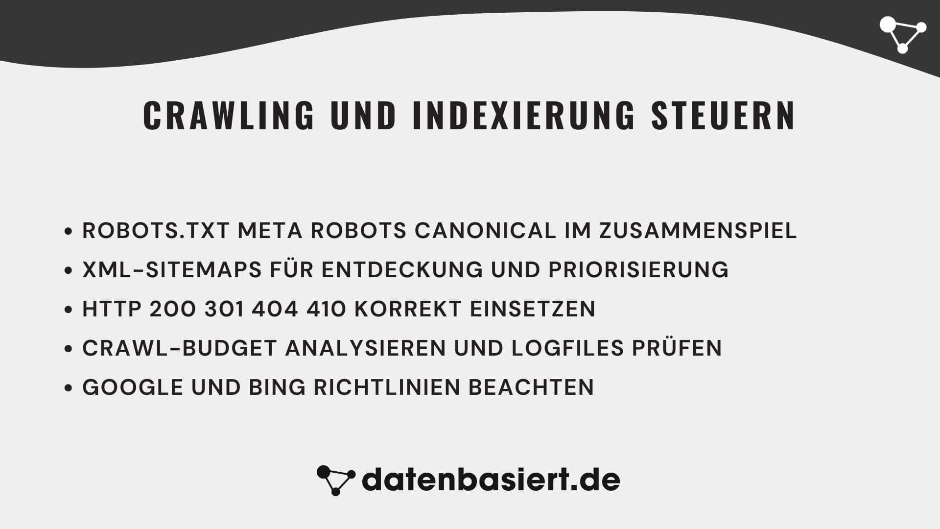 Crawling und Indexierung steuern