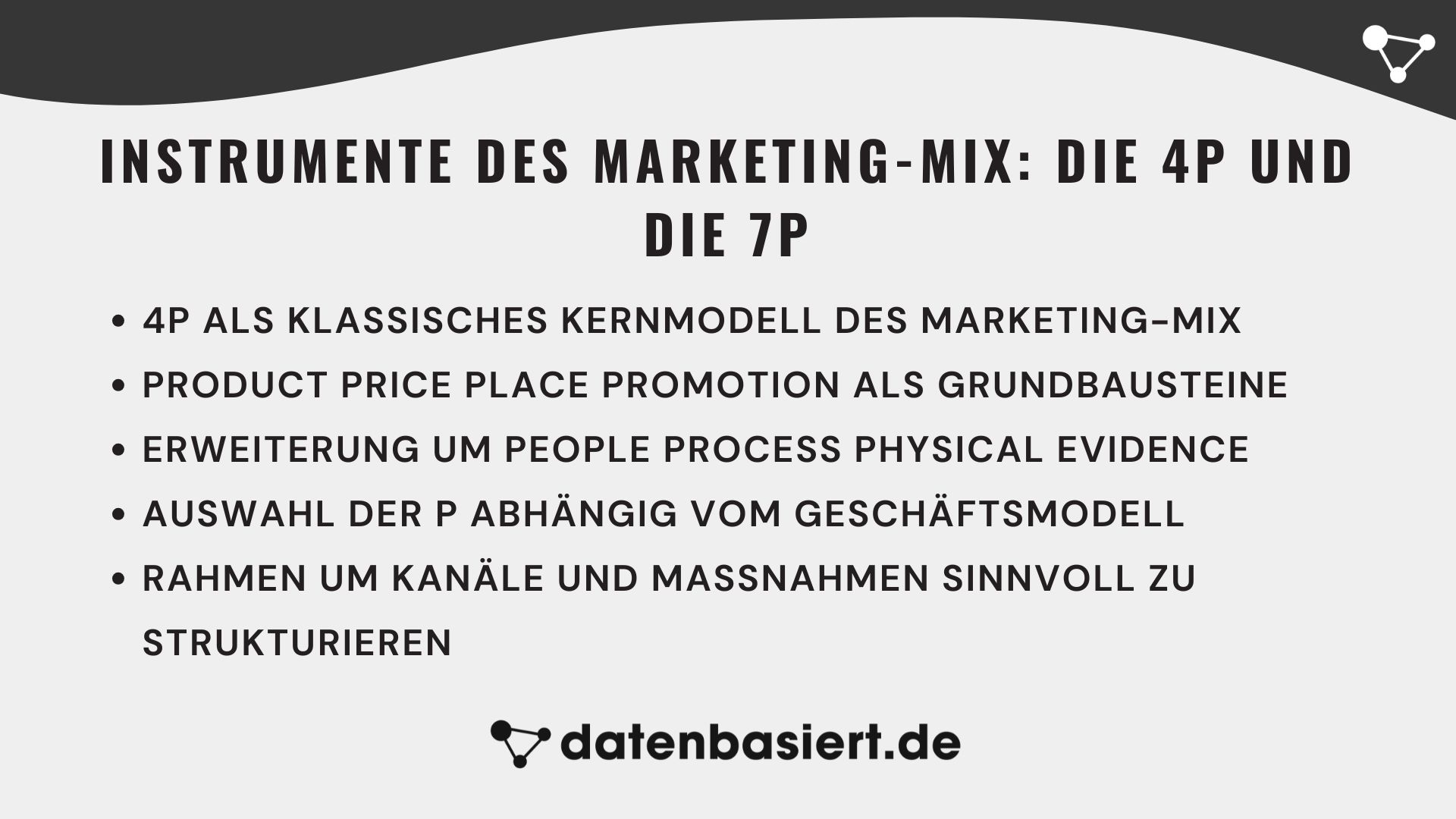 Instrumente des Marketing-Mix die 4P und die 7P
