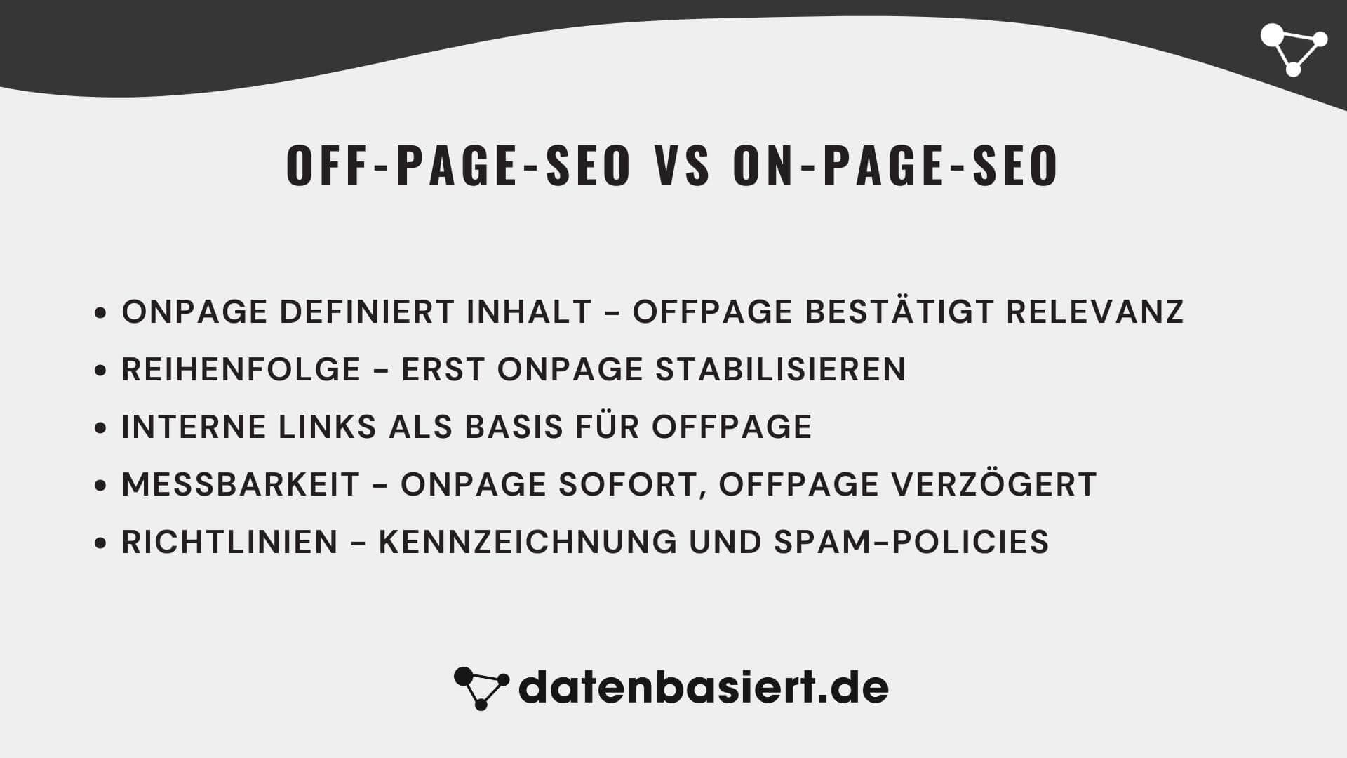 Off-Page-SEO vs On-Page-SEO - Unterschied