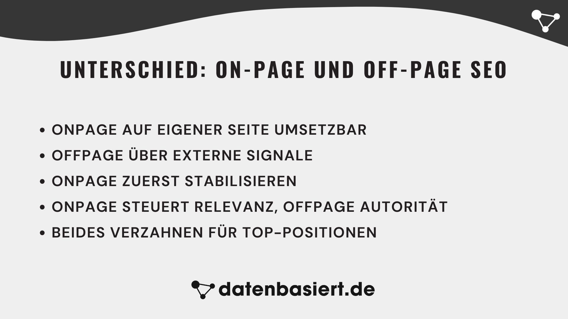 datenbasiert.de Unterschied On-Page und Off-Page SEO