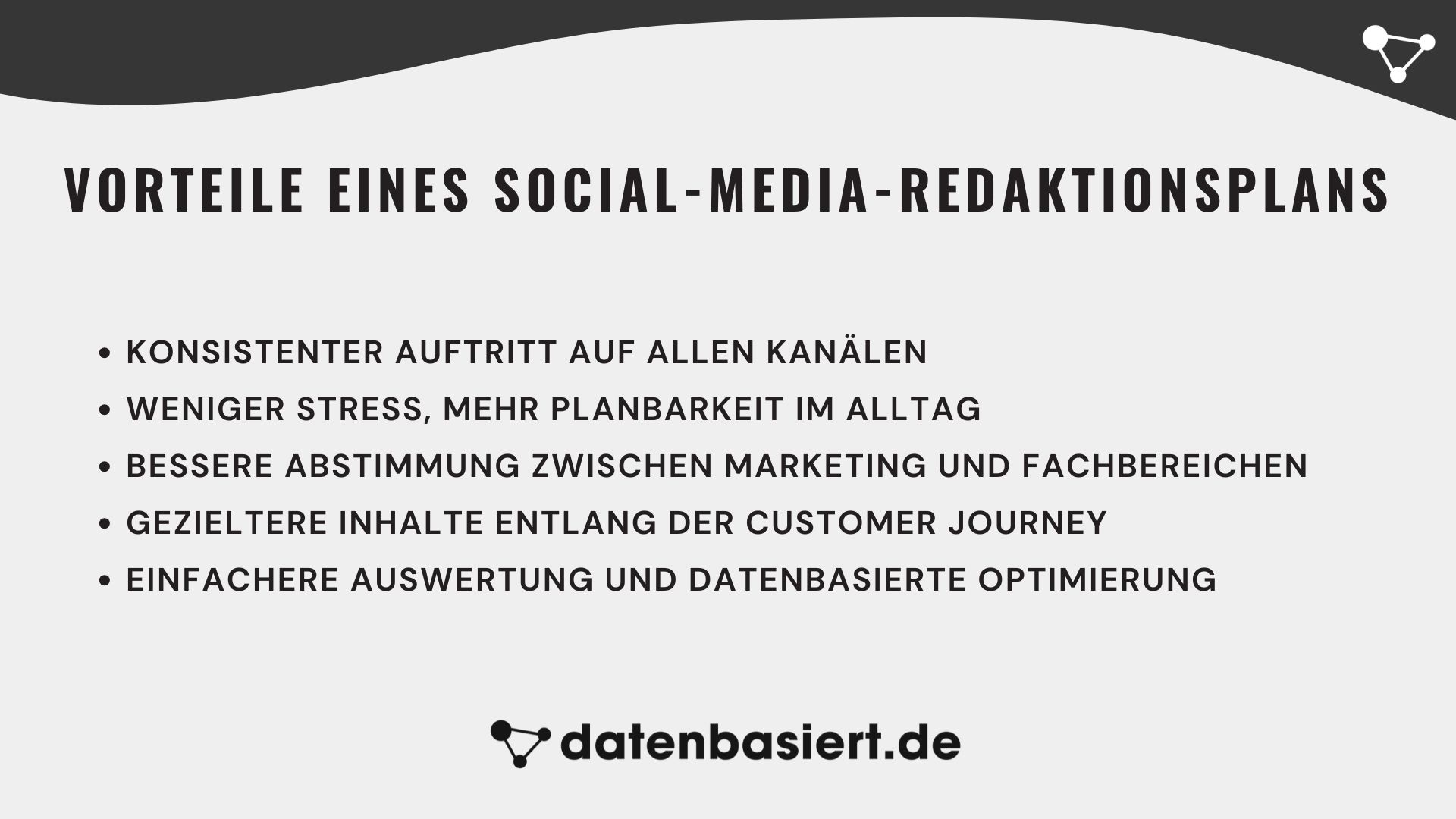 datenbasiert.de Vorteile eines Social-Media-Redaktionsplans