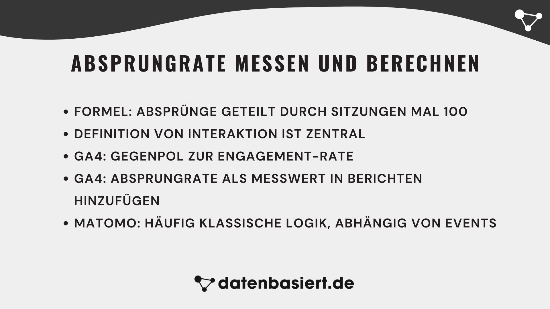 Absprungrate messen und berechnen: Formel, Google Analytics und Matomo