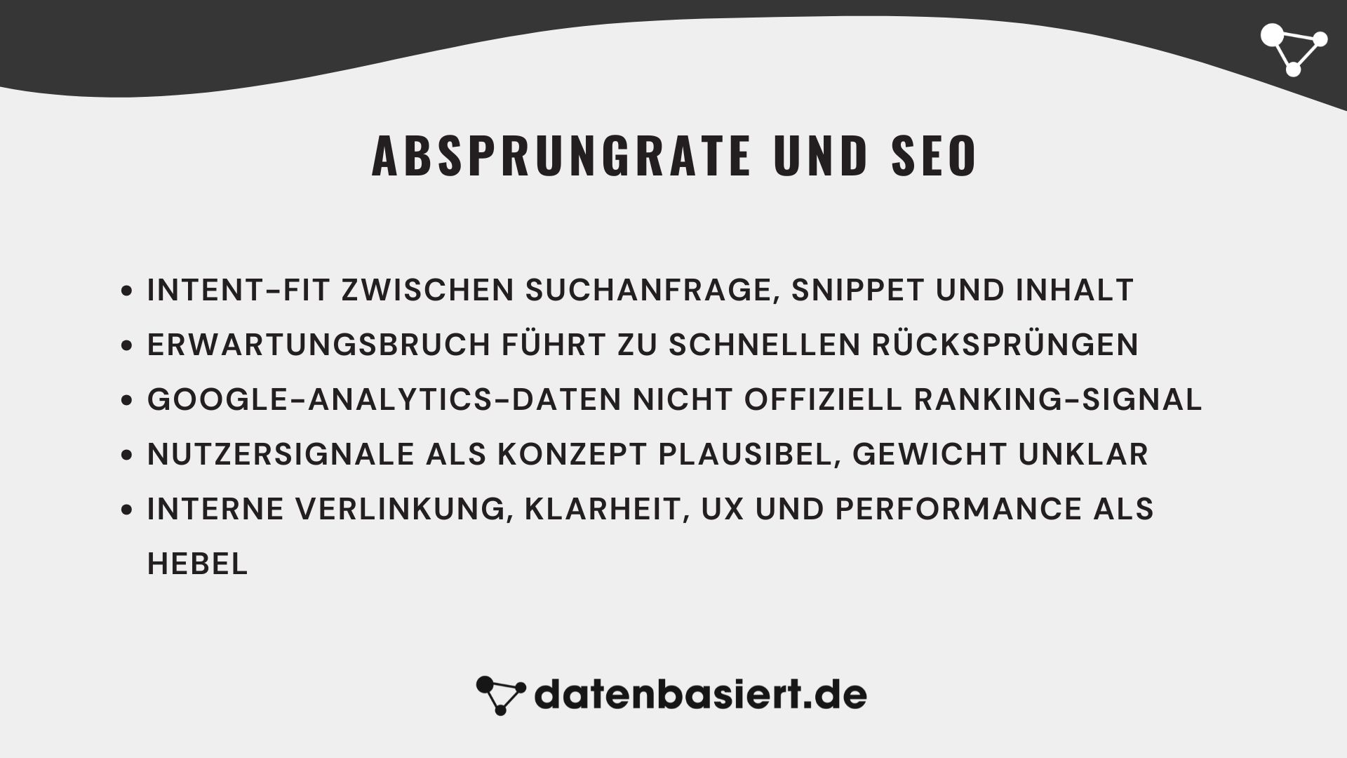 Absprungrate und SEO