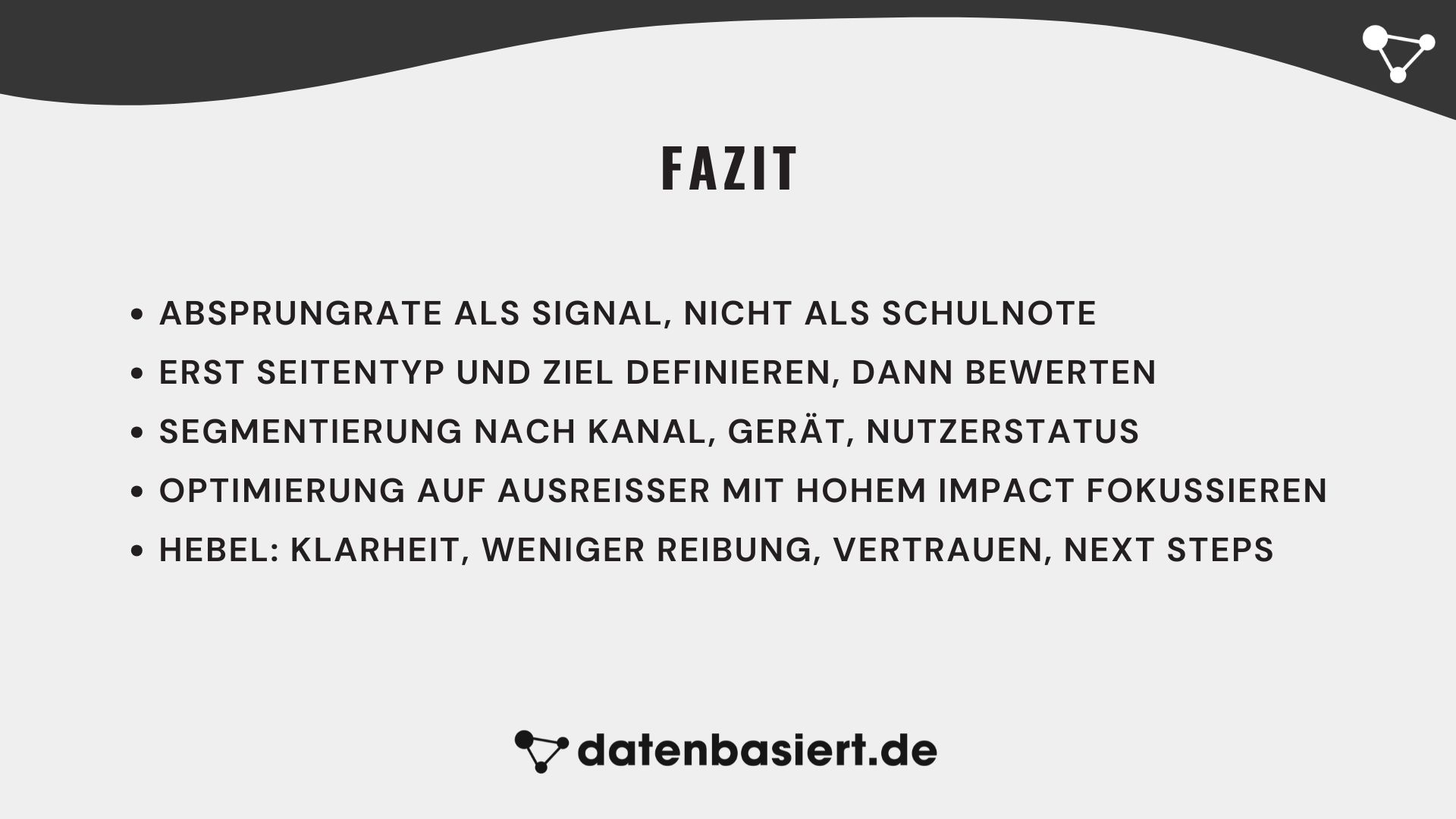 Fazit zur Absprungrate