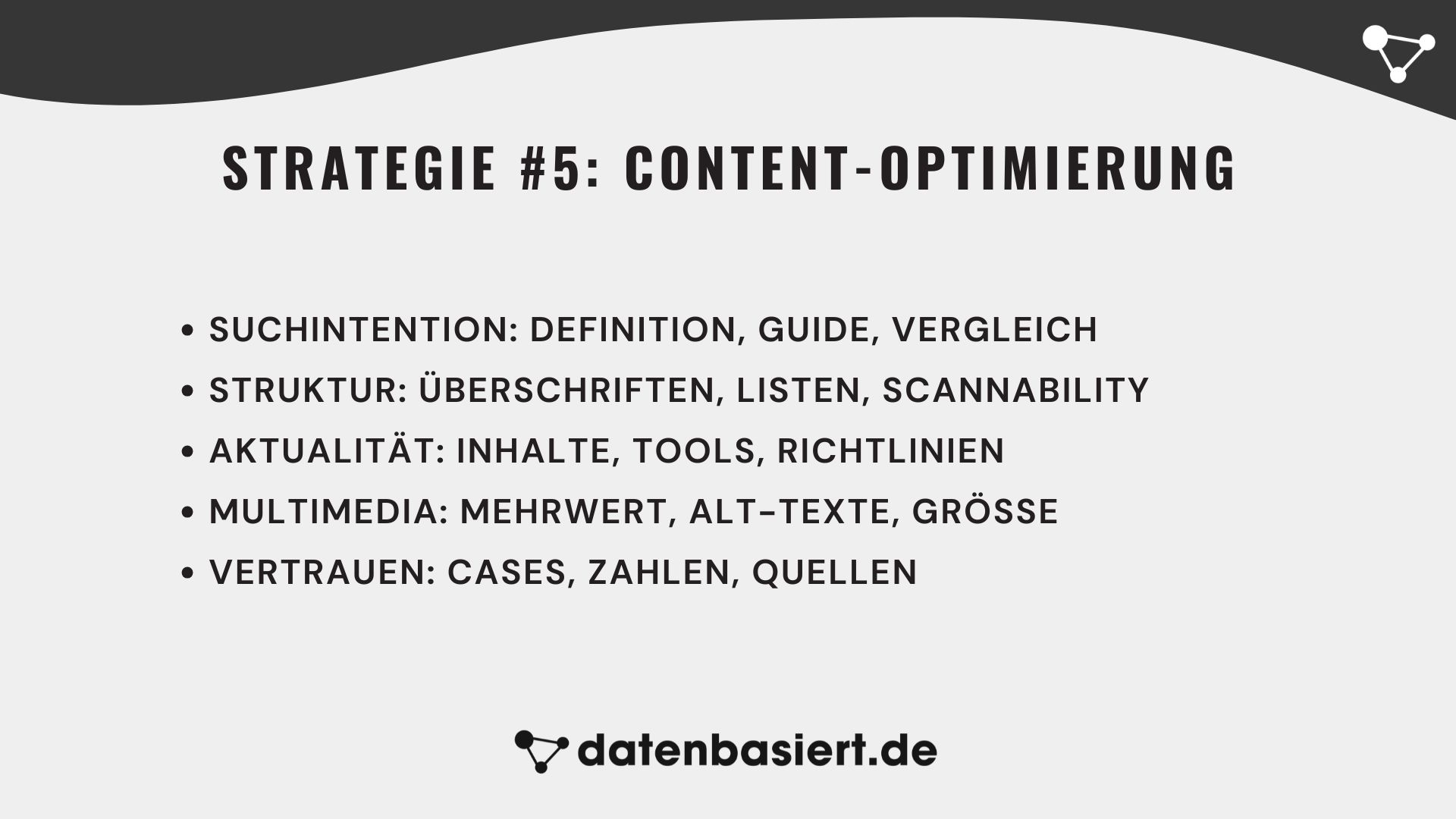 datenbasiert.de Website-Optimierung-Strategie #5 Content-Optimierung