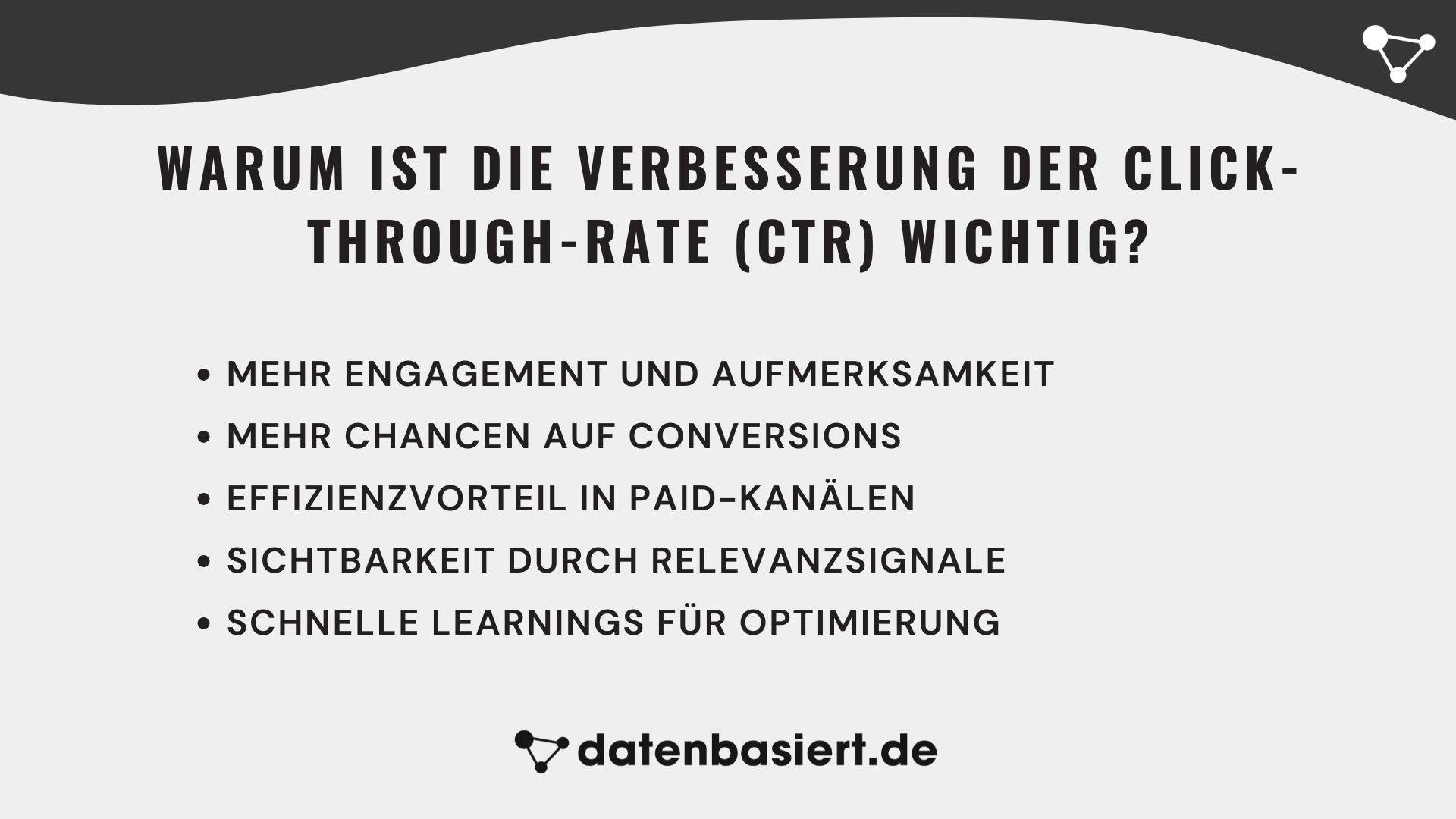 datenbasiert.de Warum ist die Verbesserung der Click-Through-Rate (CTR) wichtig