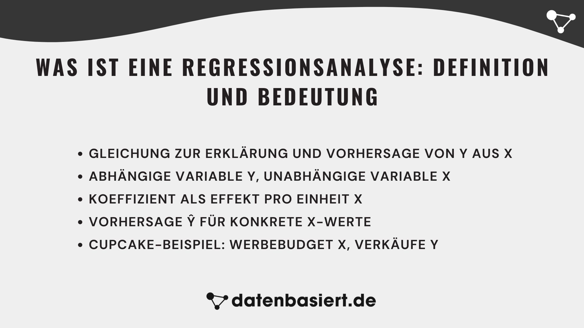 datenbasiert.de Was ist eine Regressionsanalyse Definition und Bedeutung
