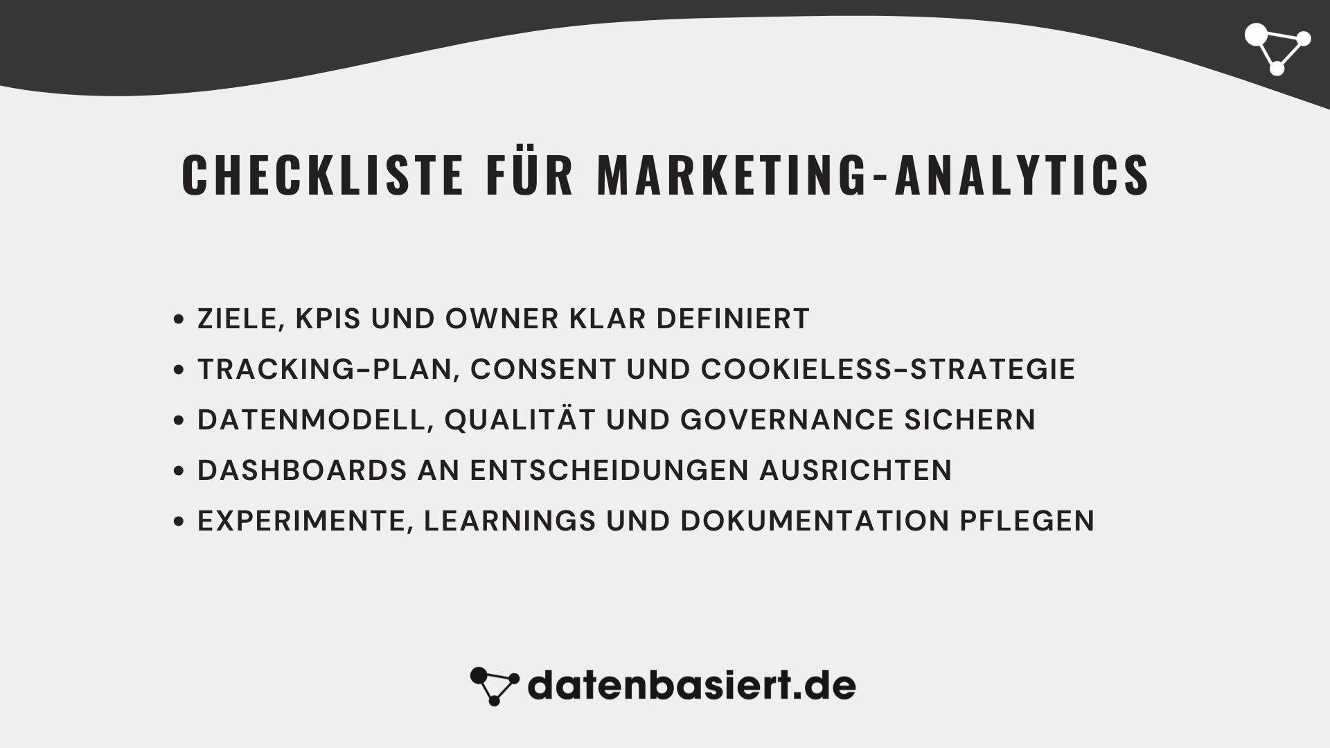 Checkliste für Marketing-Analytics