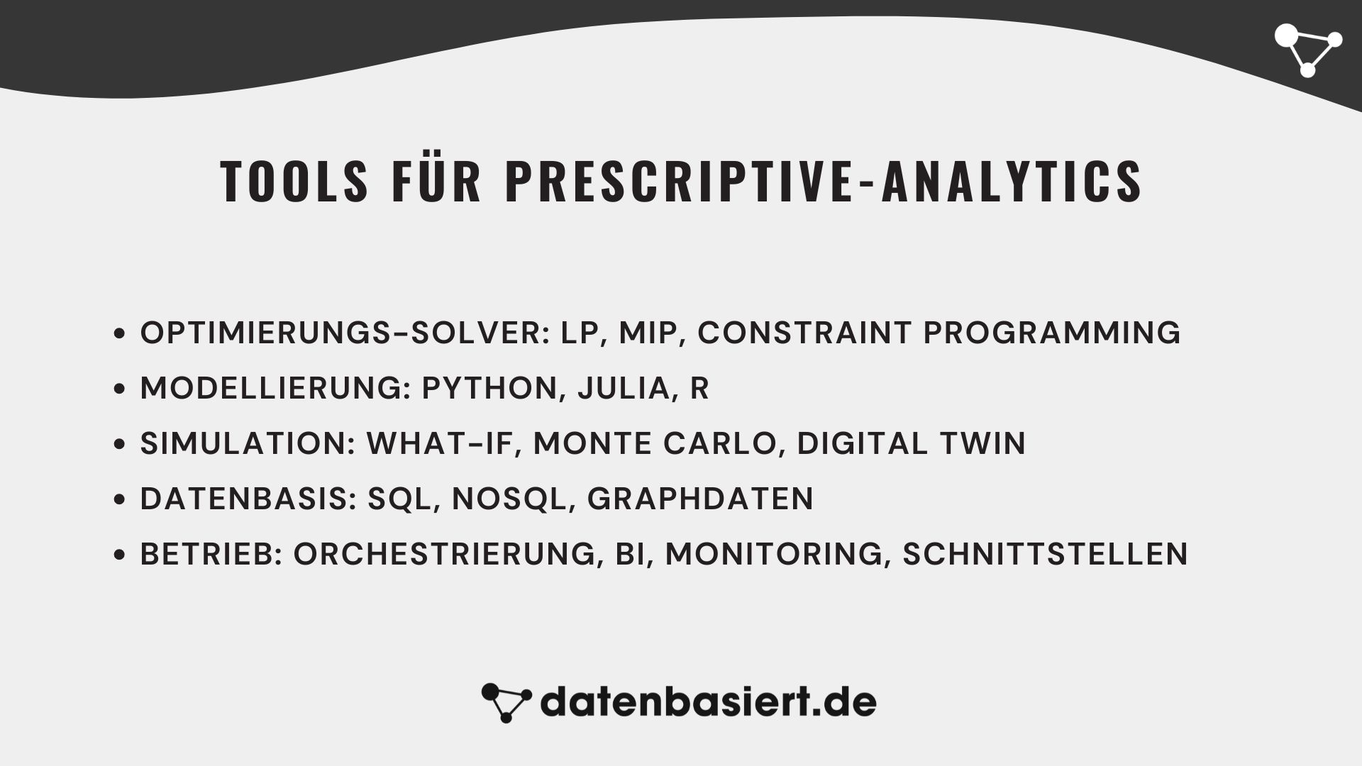 datenbasiert.de Tools für Prescriptive-Analytics