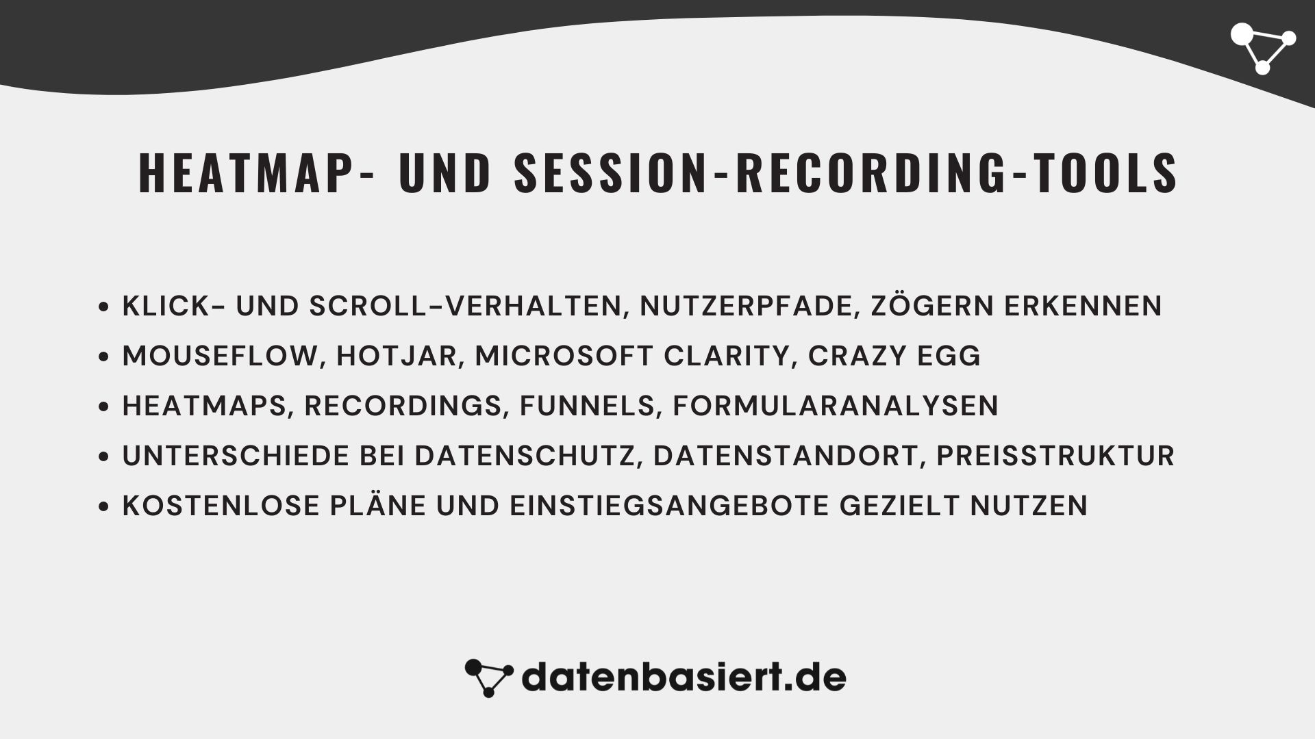 datenbasiert.de Heatmap- und Session-Recording-Tools für Conversion-Optimierung