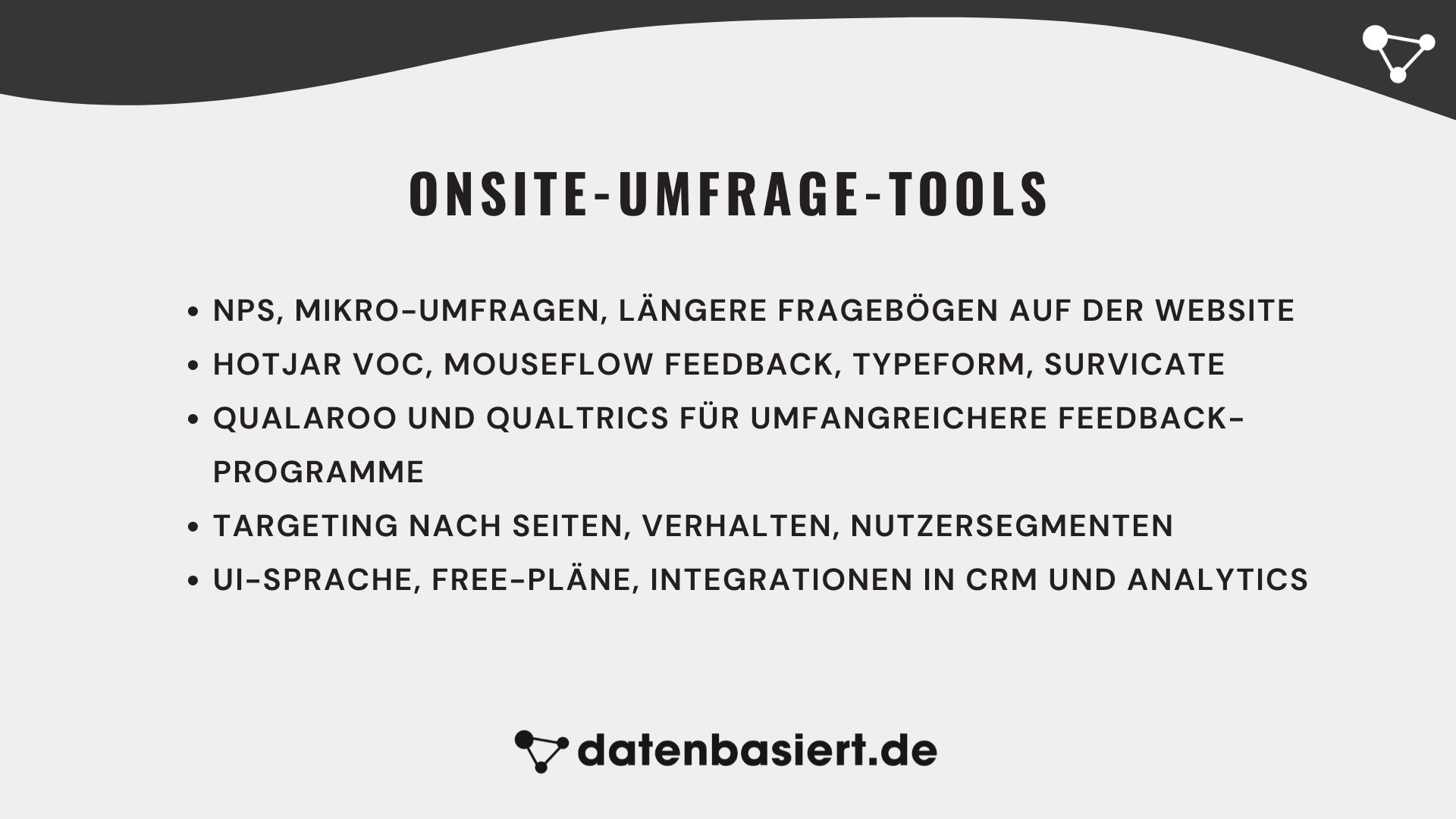 datenbasiert.de Onsite-Umfrage-Tools für Conversion-Optimierung