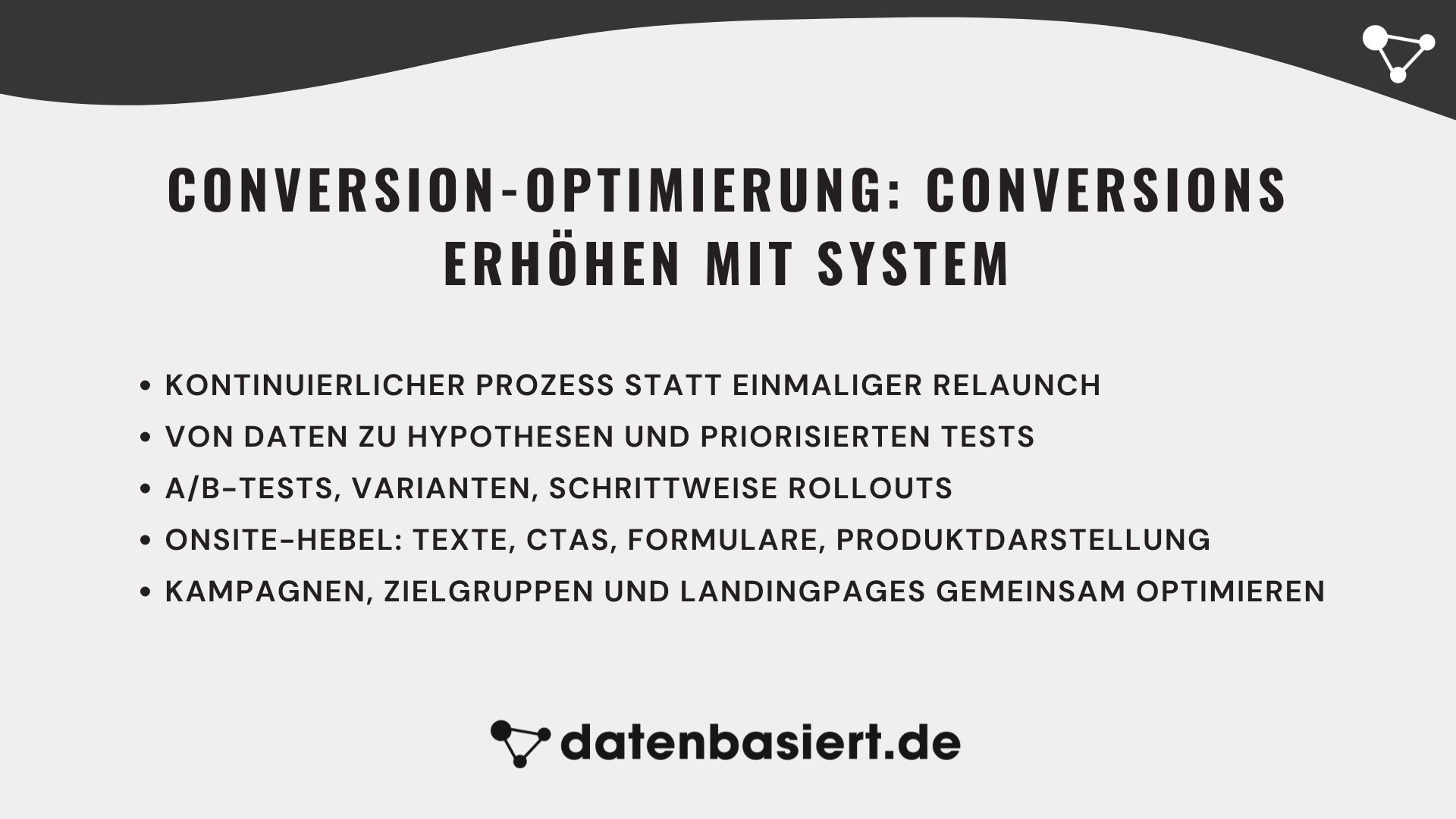 datenbasiert.de Conversion-Optimierung Conversions erhöhen mit System