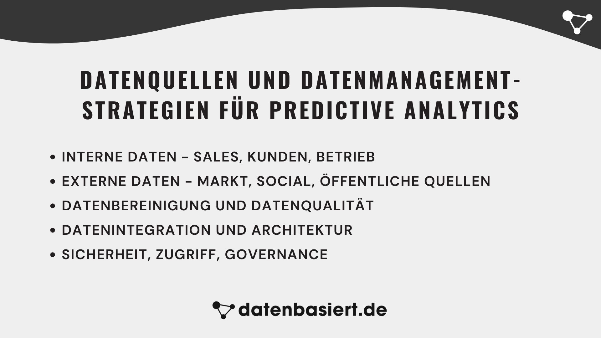 Datenquellen und Datenmanagement-Strategien für Predictive Analytics