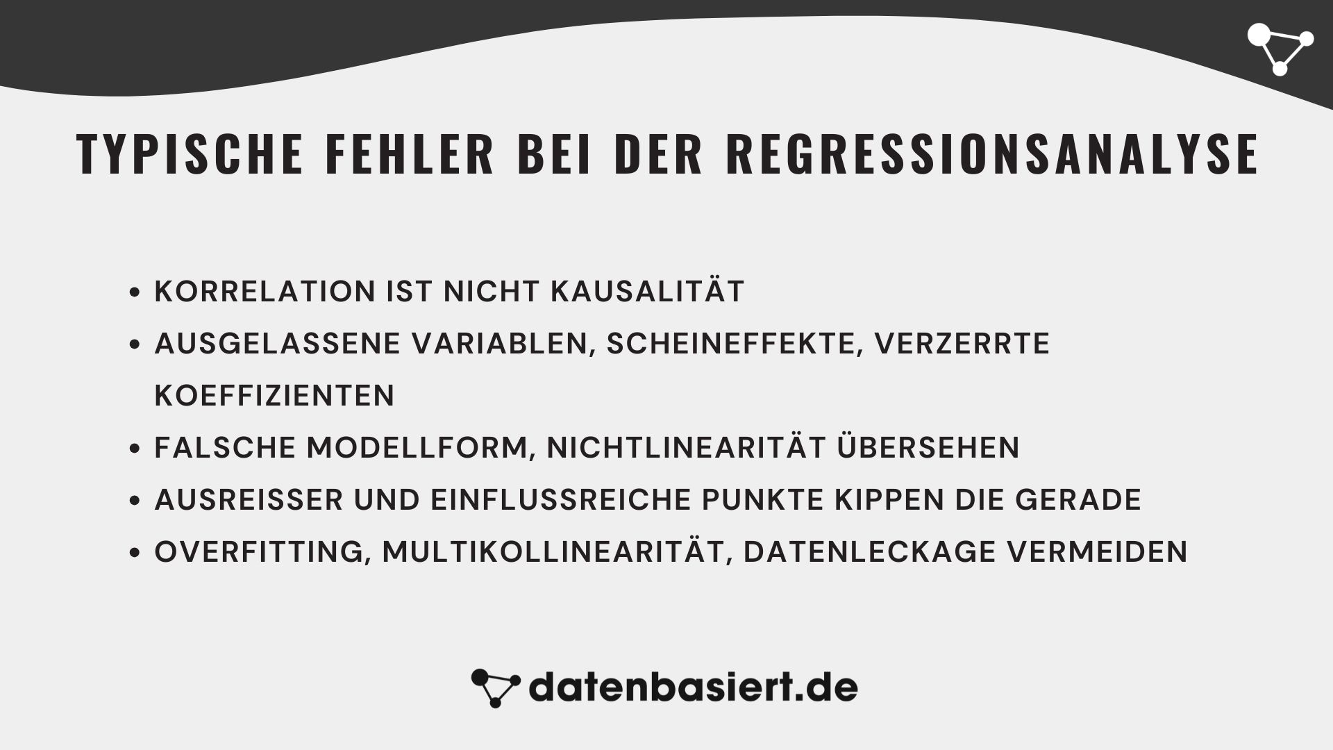 datenbasiert.de Typische Fehler bei der Regressionsanalyse