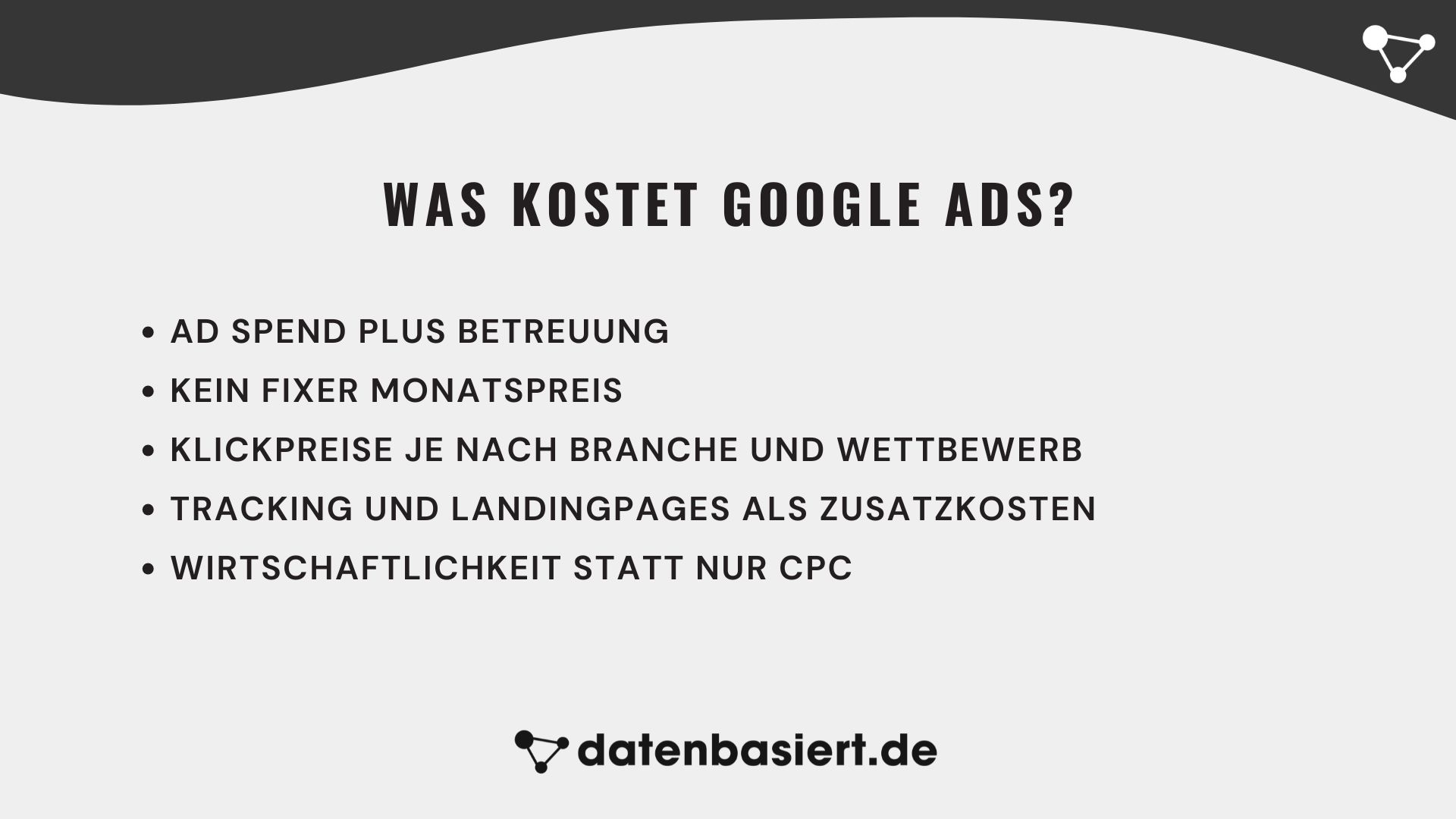 datenbasiert.de Was kostet Google Ads