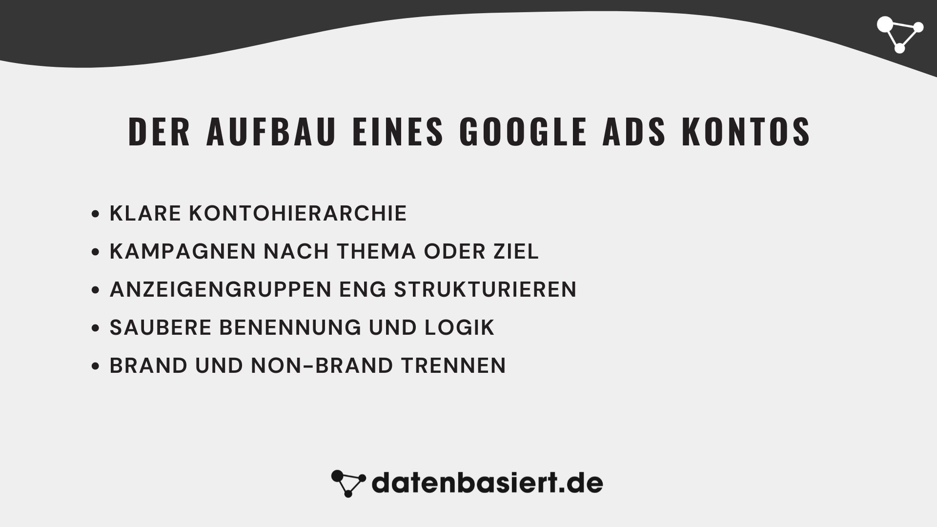 datenbasiert.de Der Aufbau eines Google Ads Kontos