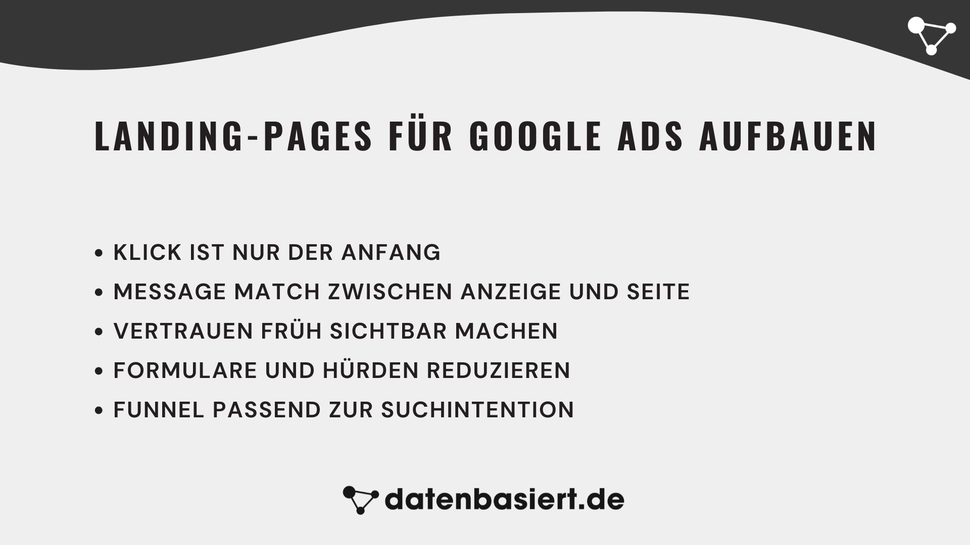 datenbasiert.de Landing-Pages für Google Ads aufbauen
