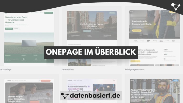Onepage im Überblick - datenbasiert.de