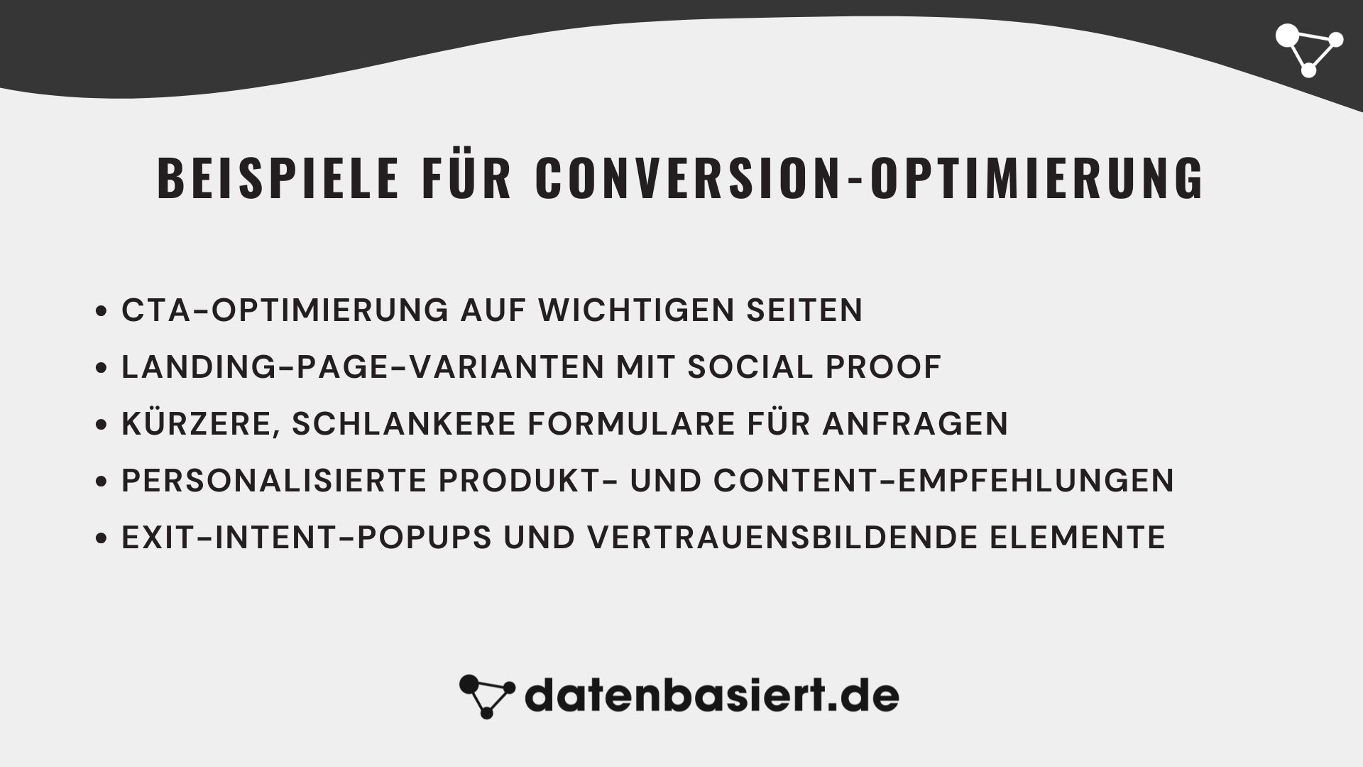 Beispiele für Conversion-Optimierung