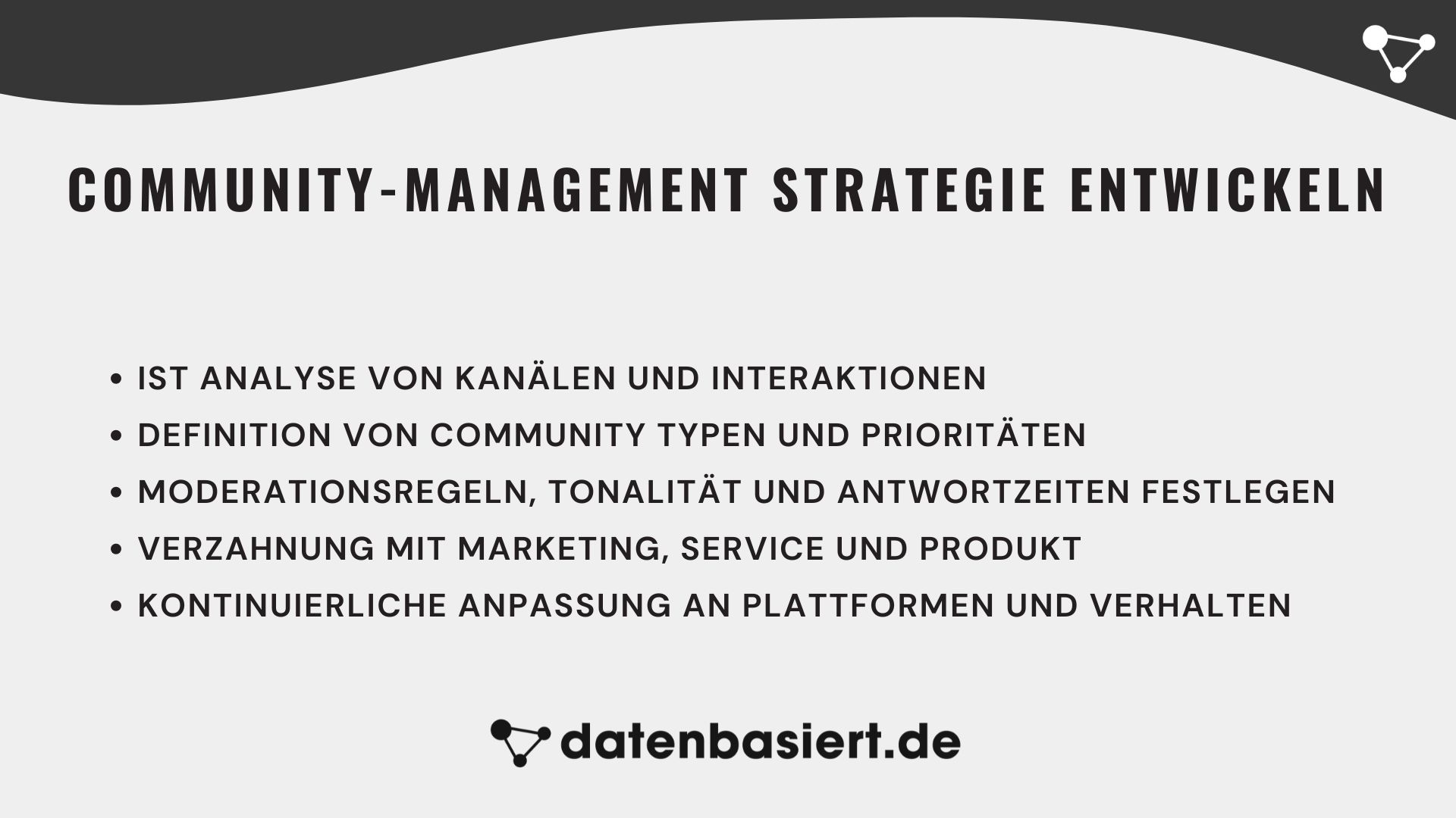 datenbasiert.de Community-Management Strategie entwickeln