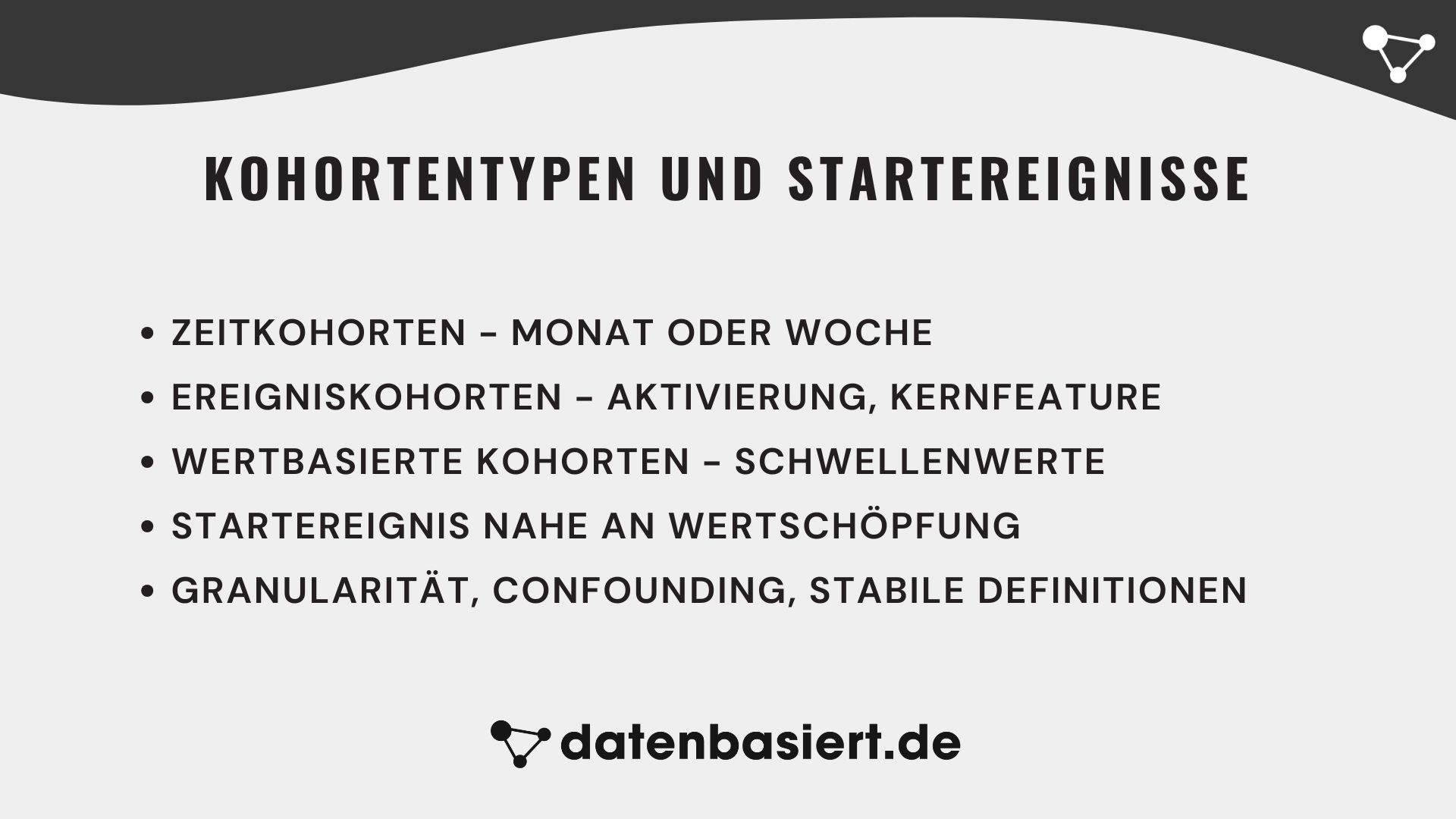 Kohortentypen und Startereignisse