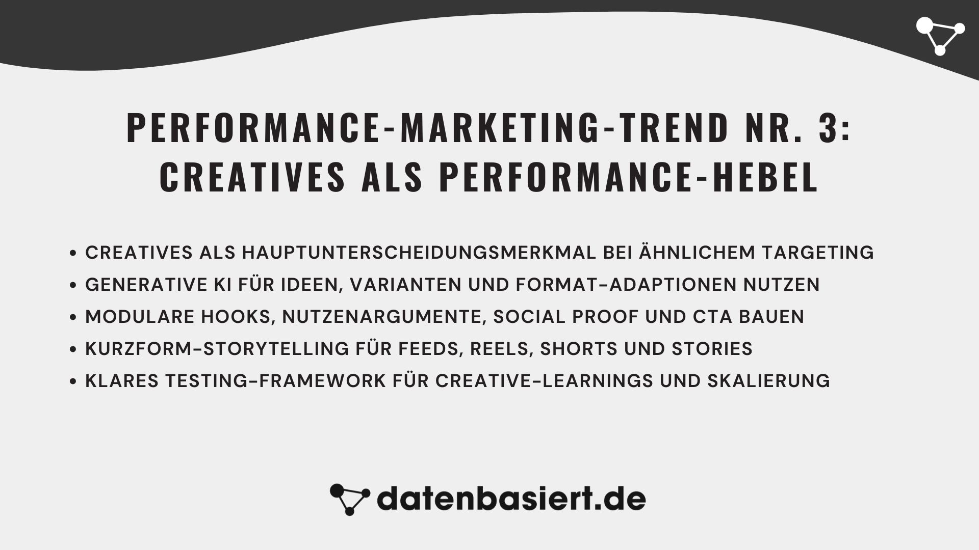 datenbasiert.de Performance-Marketing-Trend Nr. 3 Creatives als Performance-Hebel